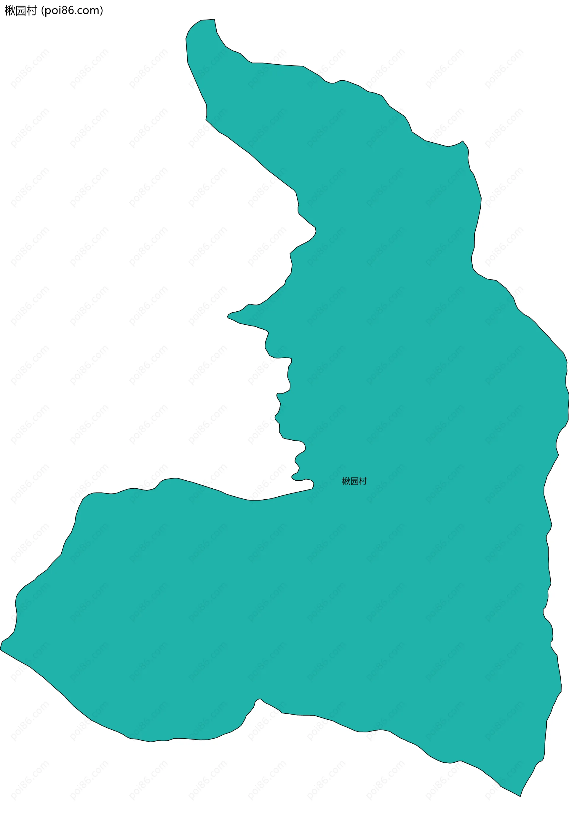 楸园村边界地图
