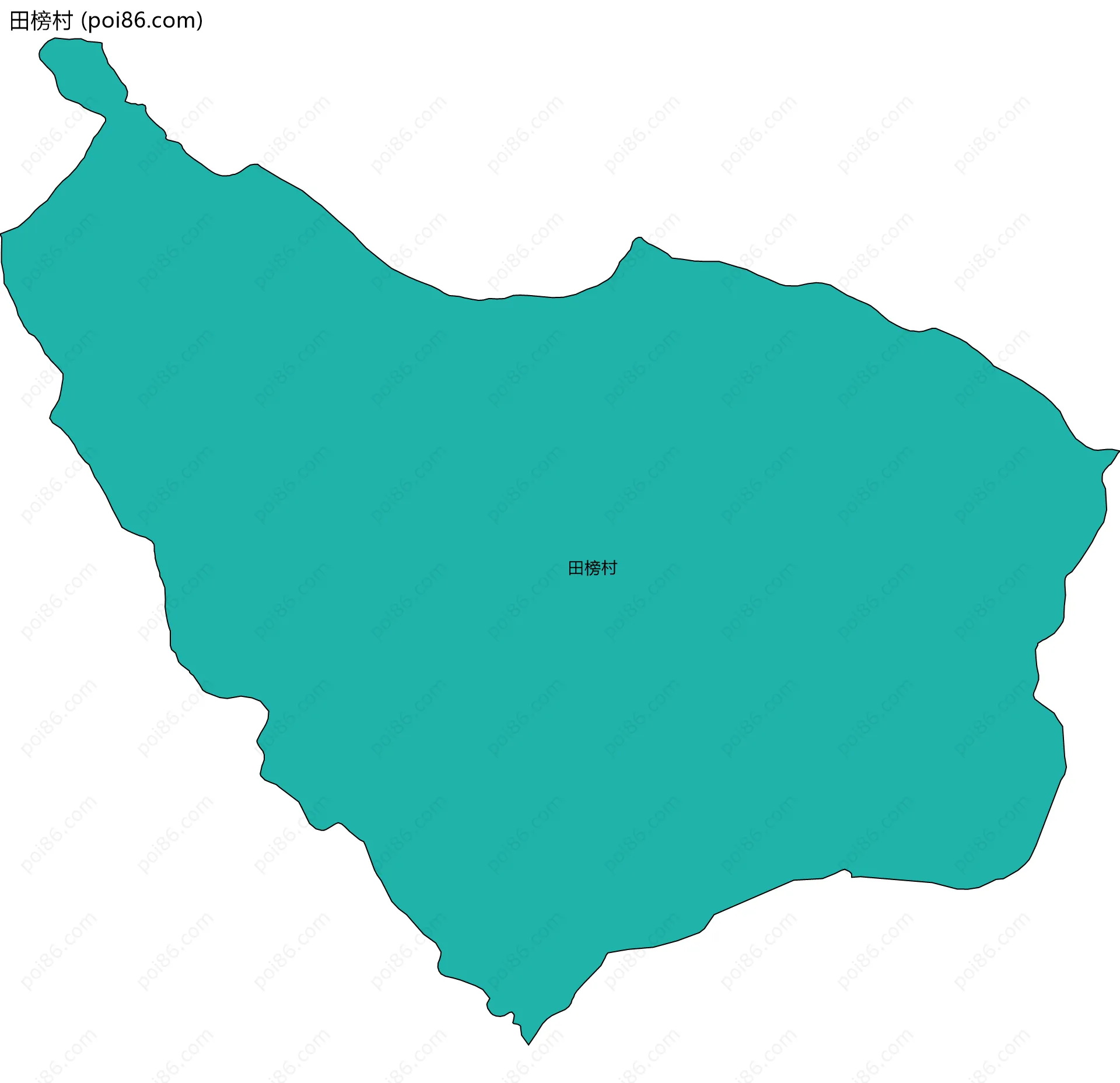 田榜村边界地图