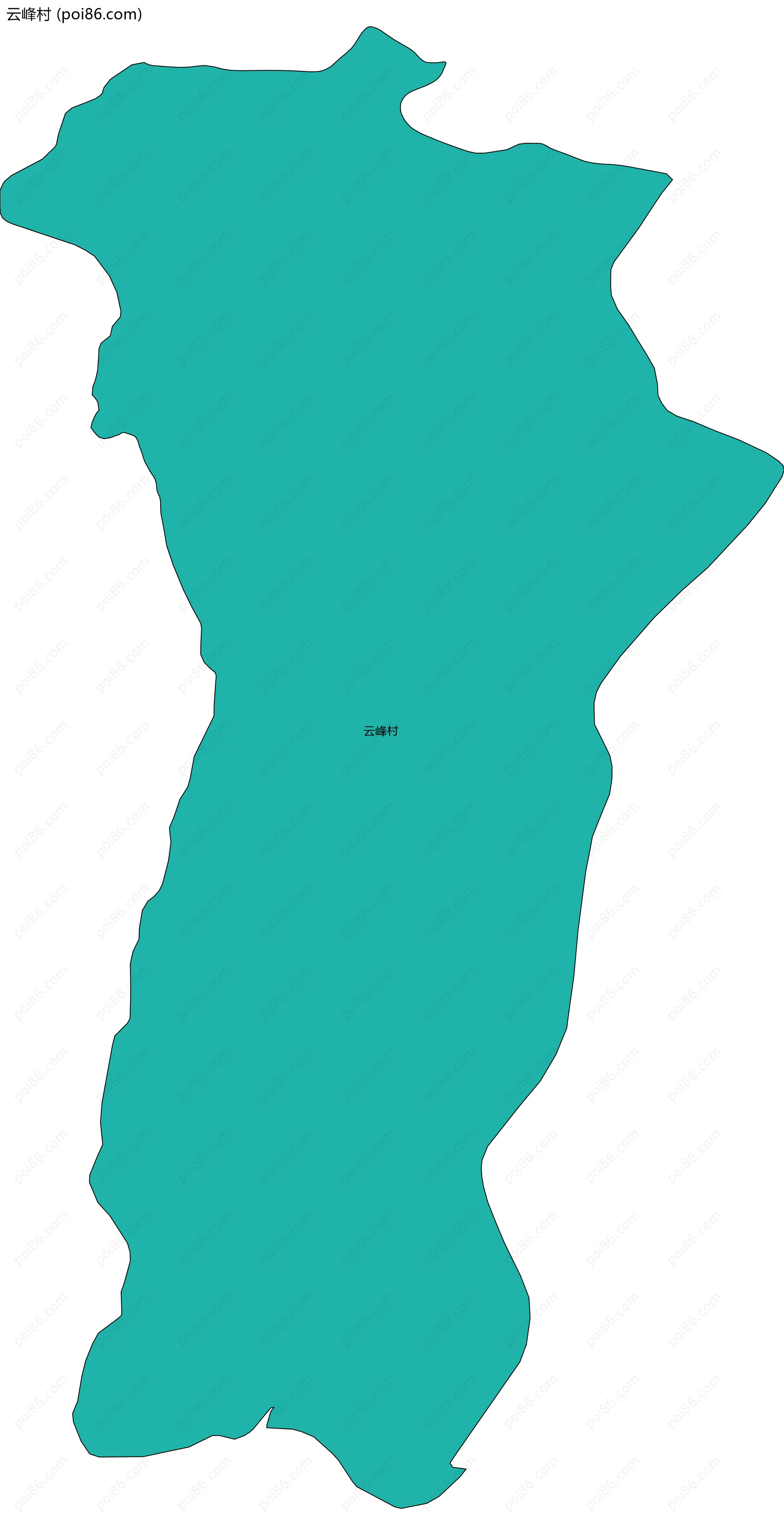 云峰村边界地图