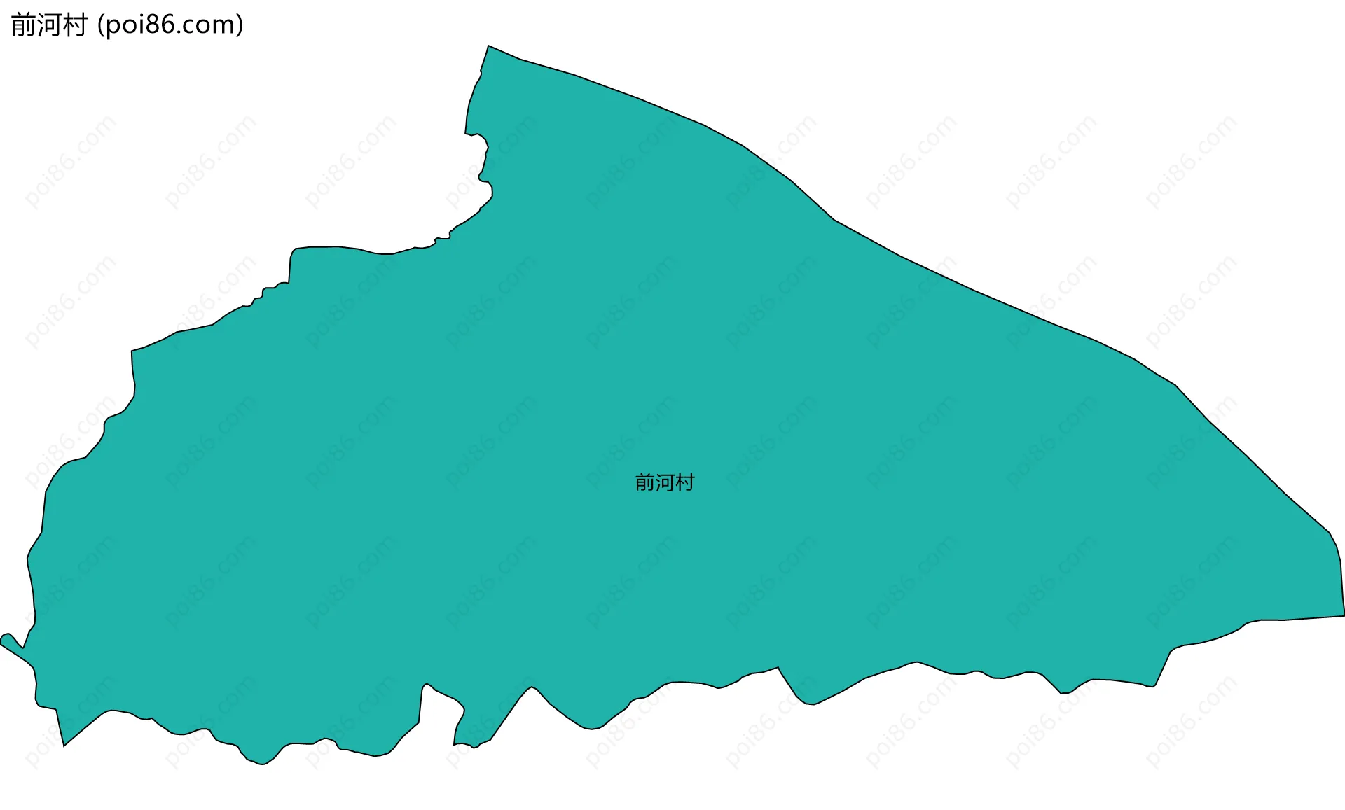 前河村边界地图