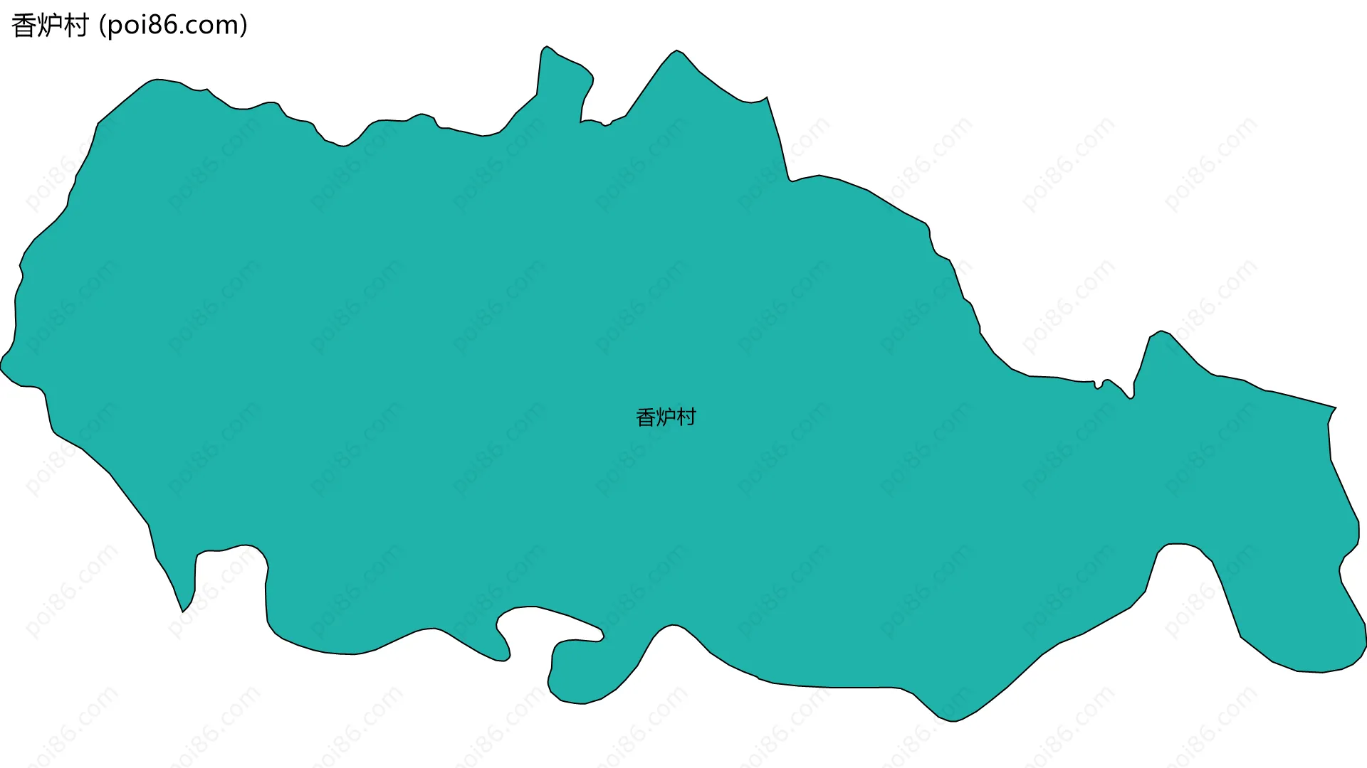 香炉村边界地图