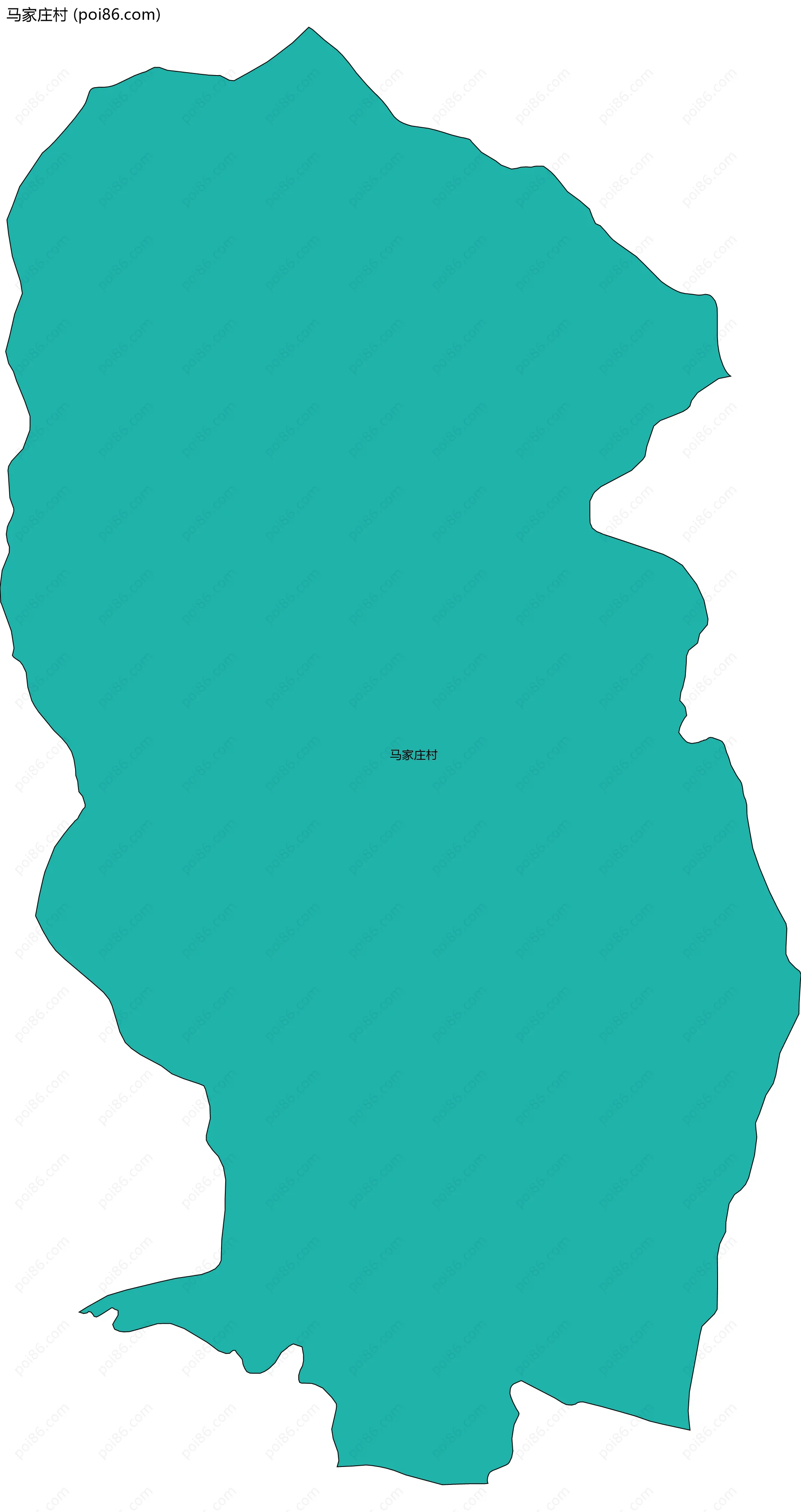 马家庄村边界地图