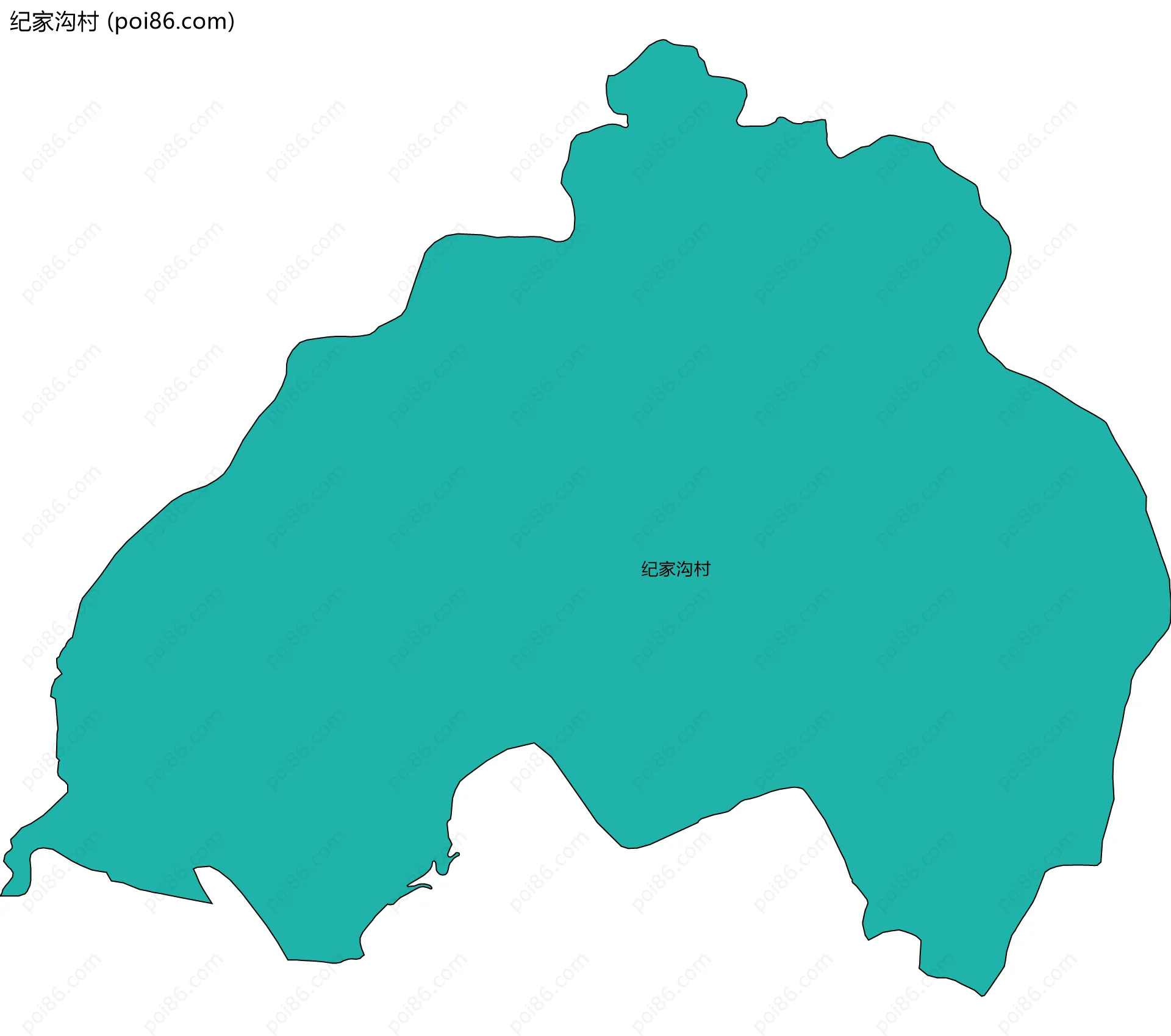 纪家沟村边界地图