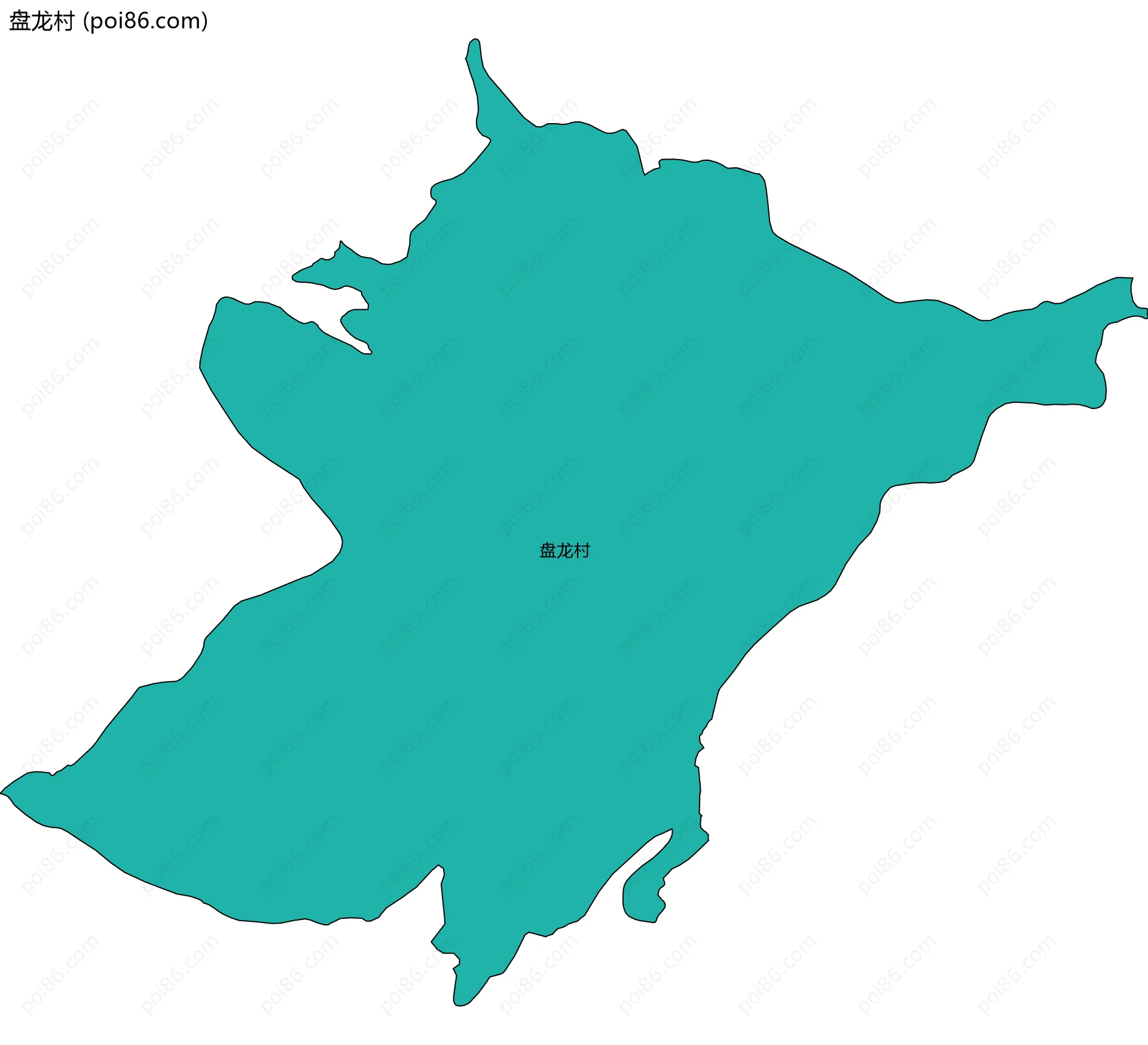 盘龙村边界地图