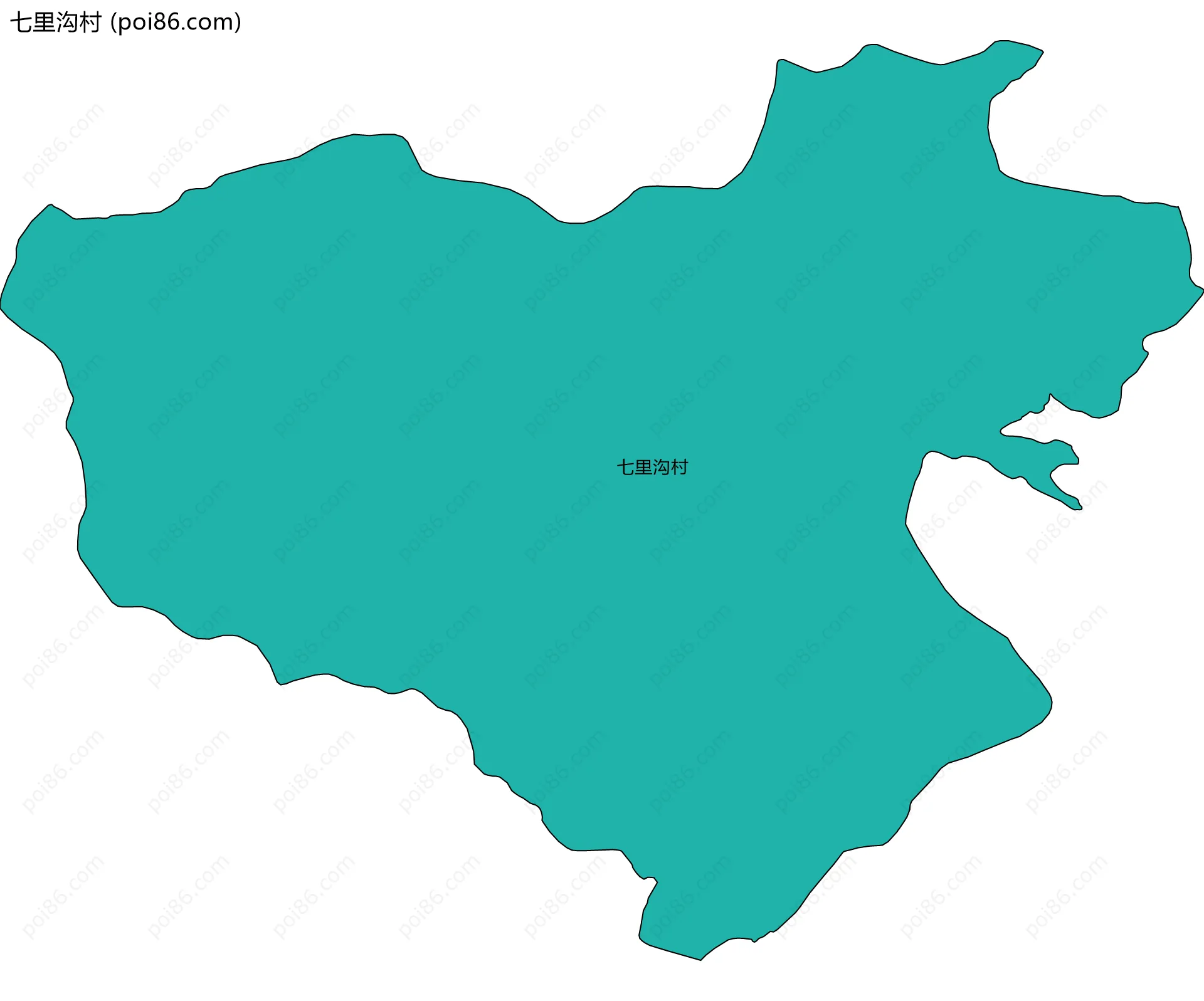 七里沟村边界地图