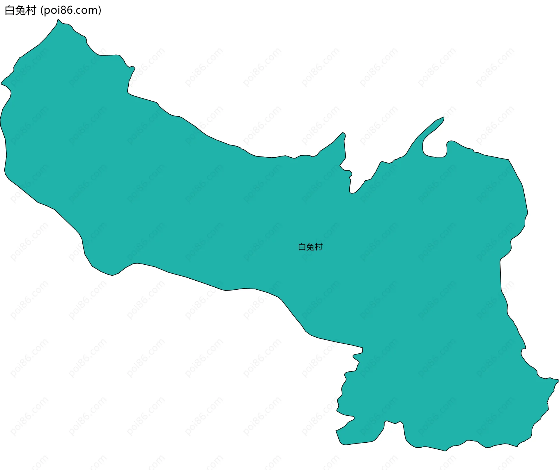 白兔村边界地图