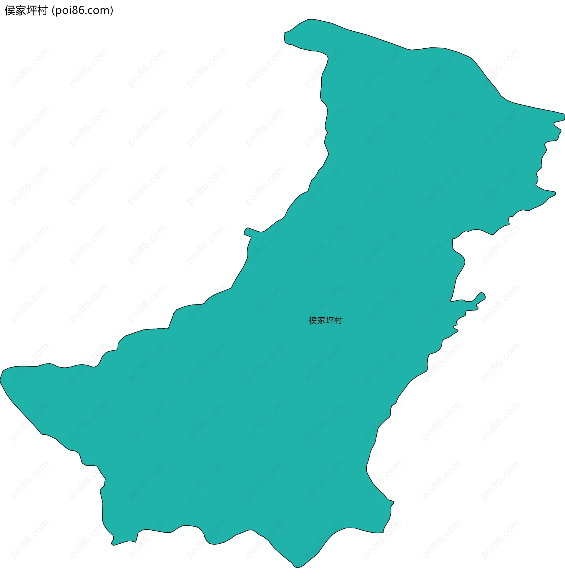 侯家坪村边界地图