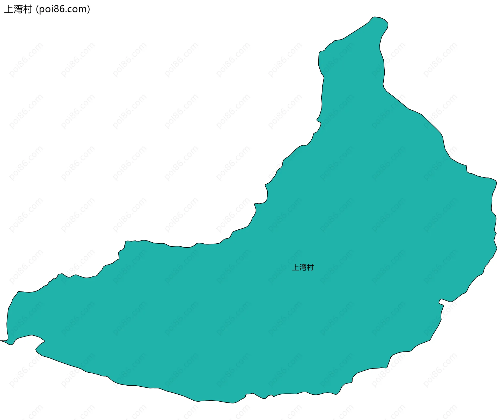 上湾村边界地图