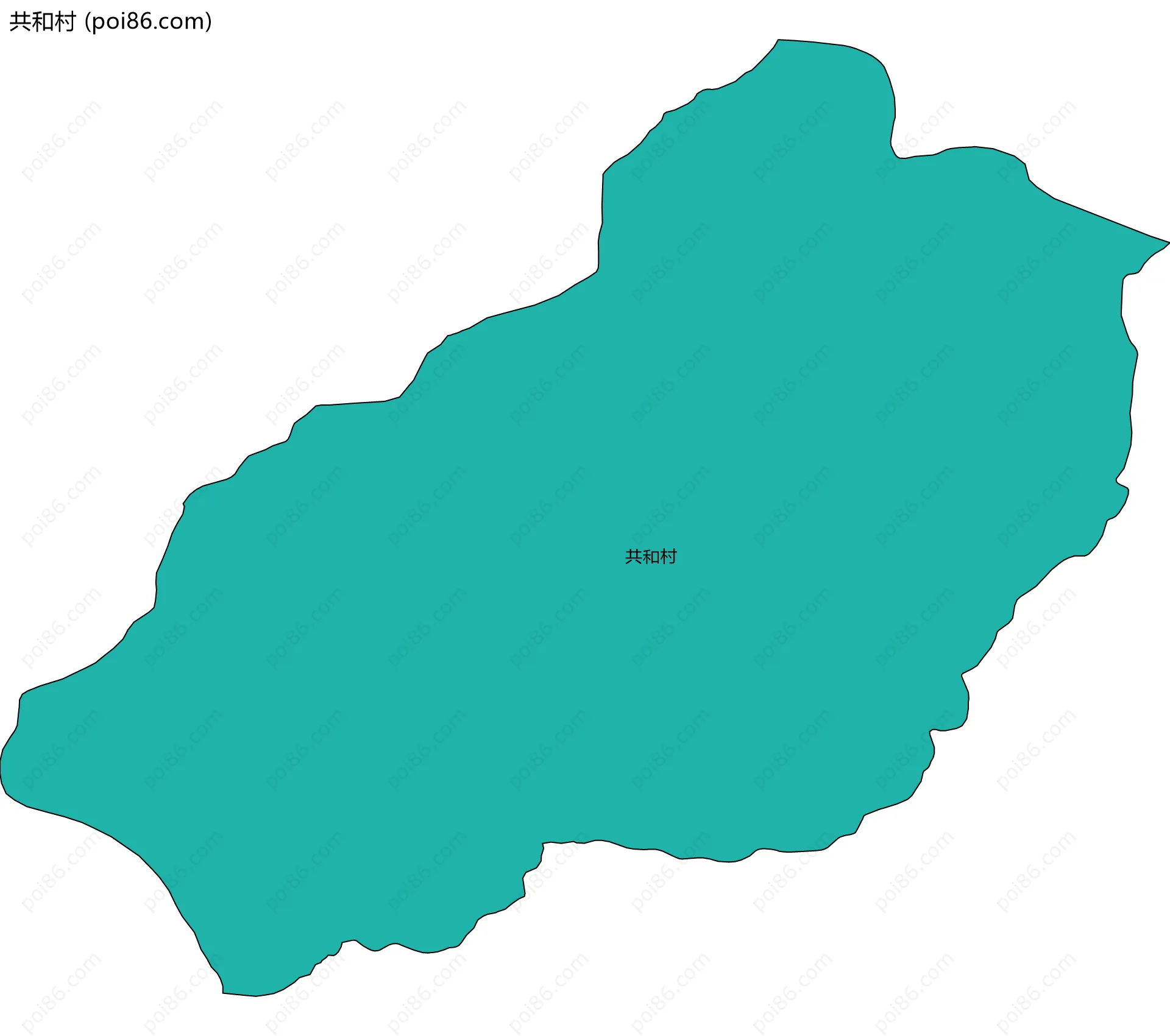 共和村边界地图