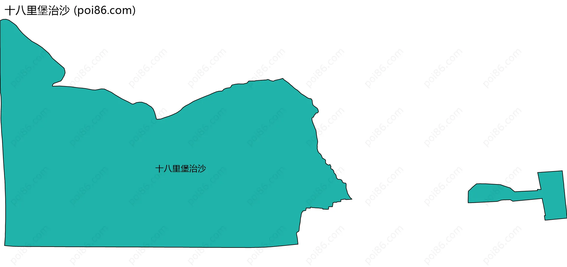 十八里堡治沙边界地图