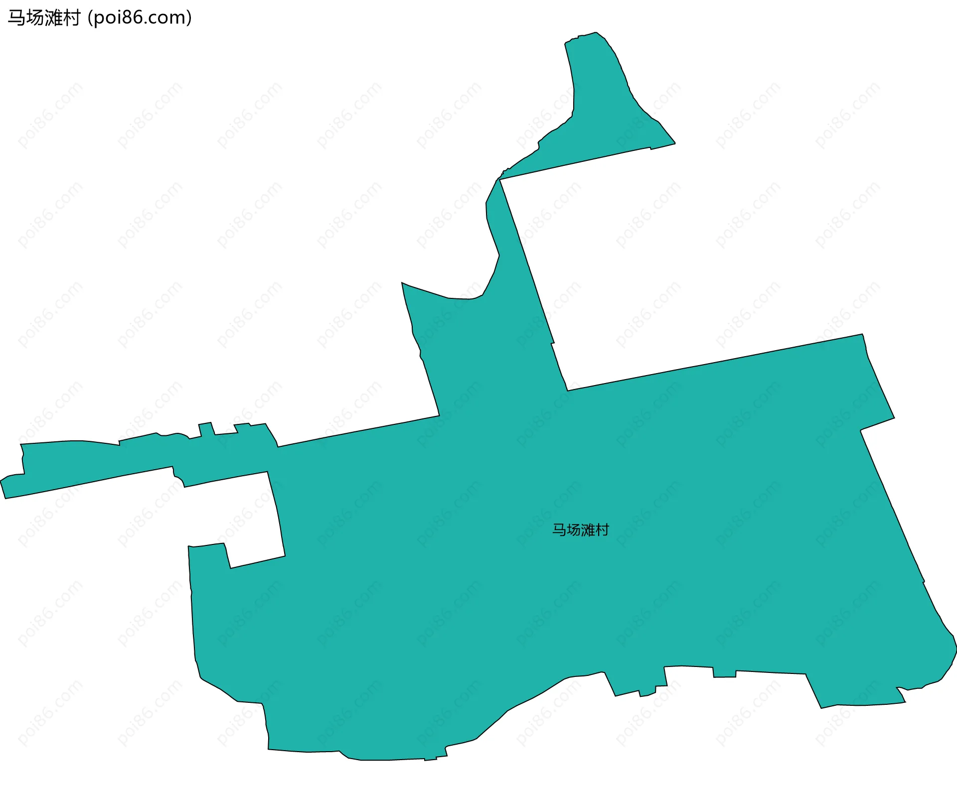 马场滩村边界地图