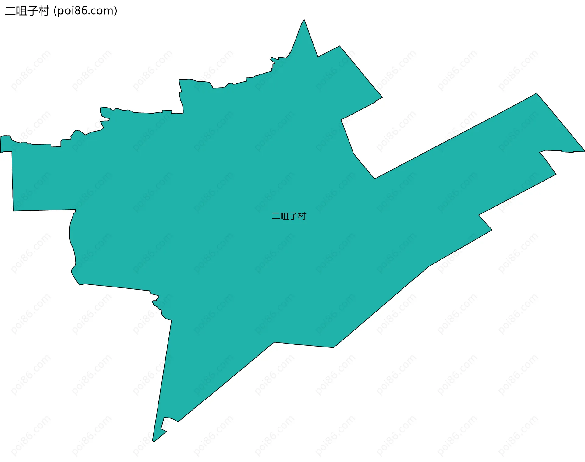 二咀子村边界地图