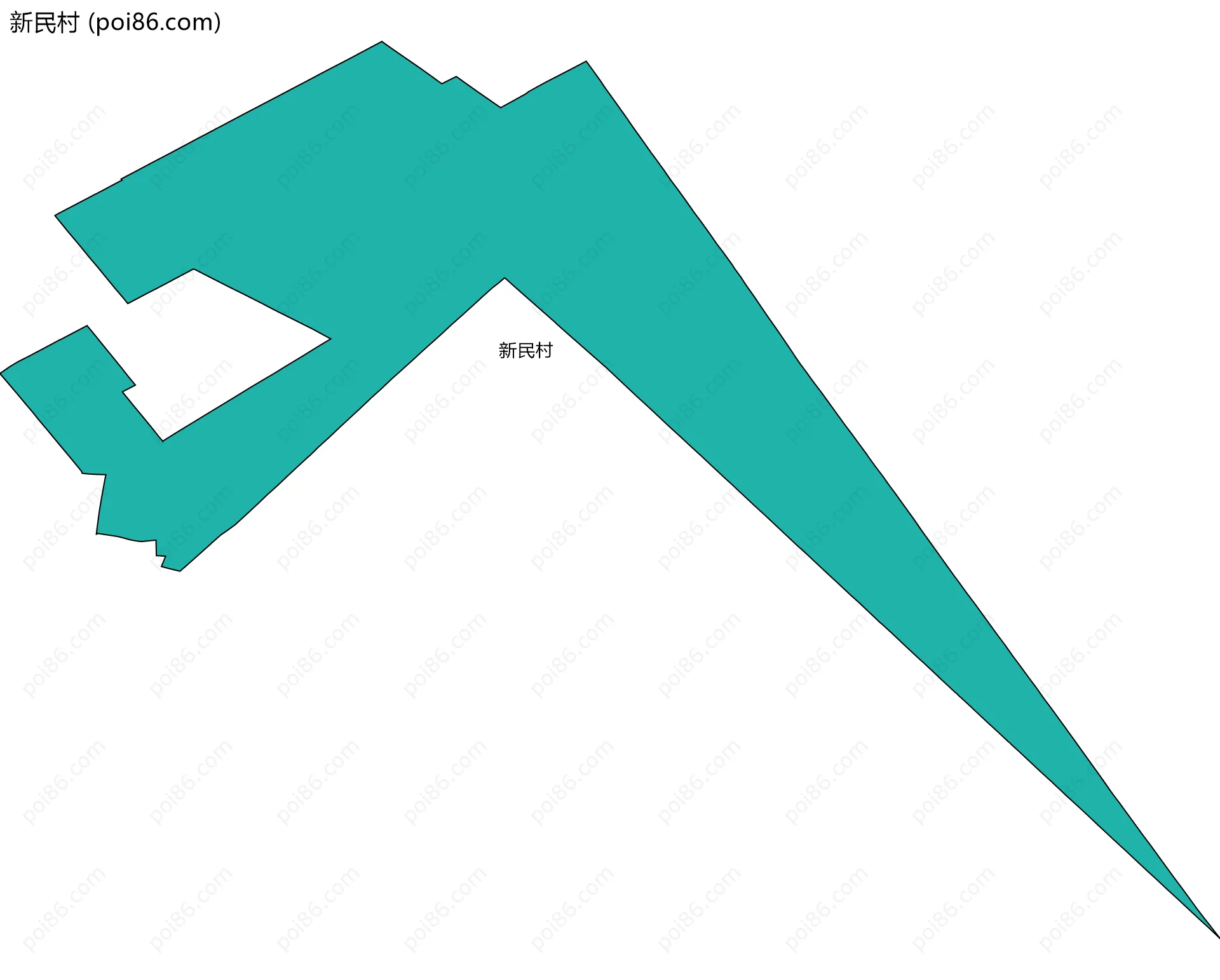 新民村边界地图