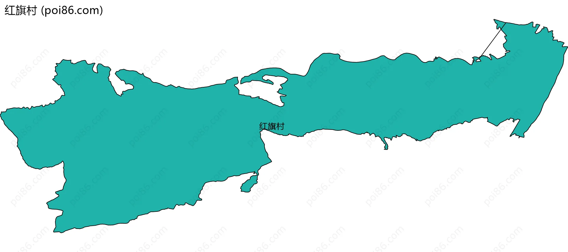 红旗村边界地图