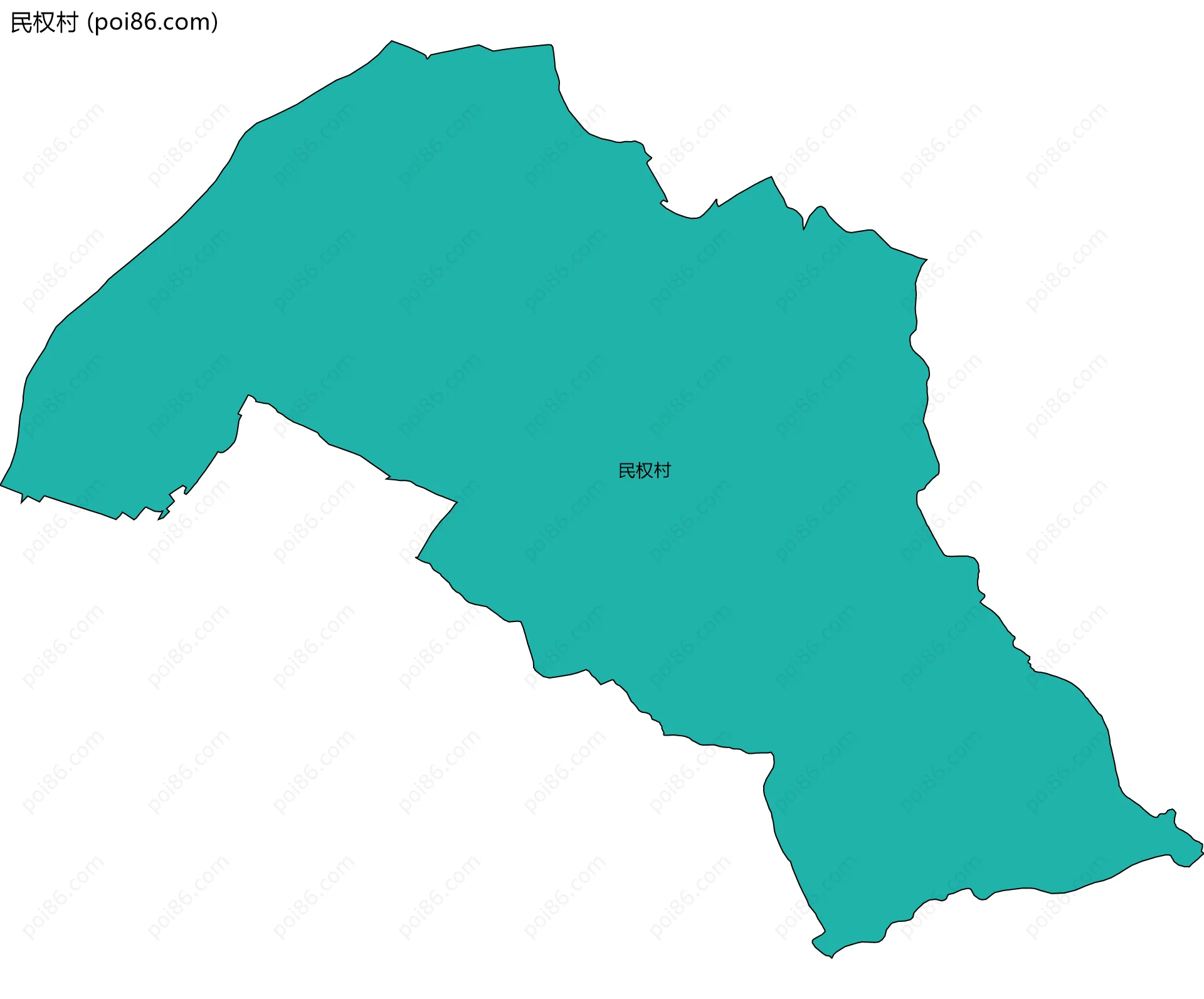 民权村边界地图