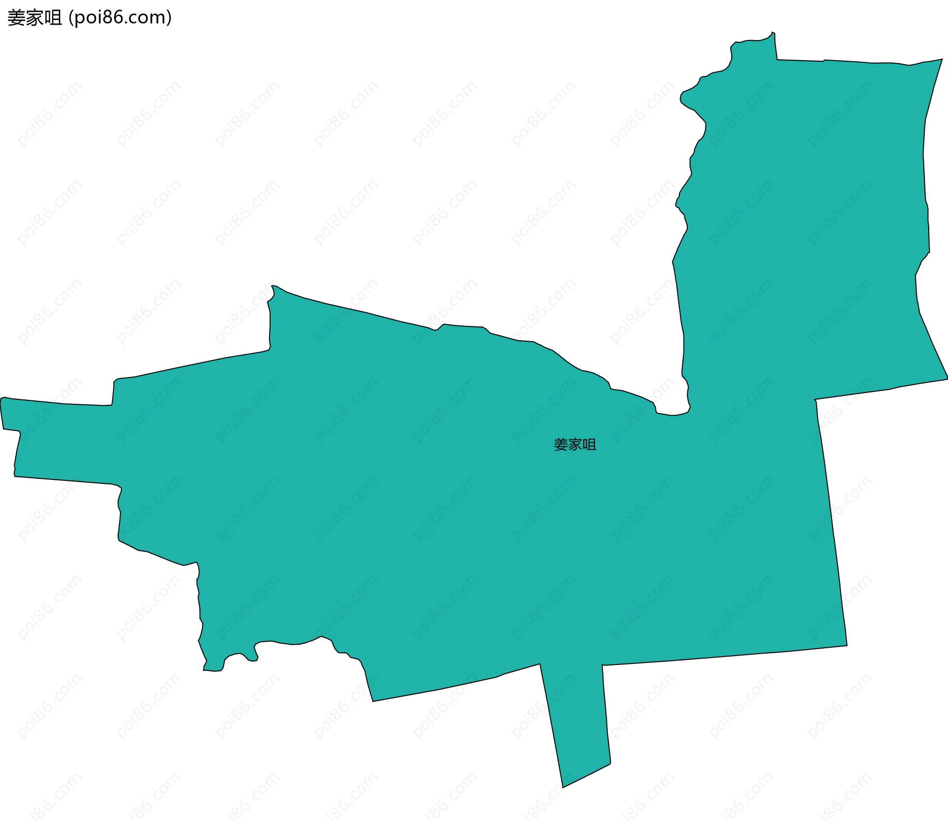 姜家咀边界地图