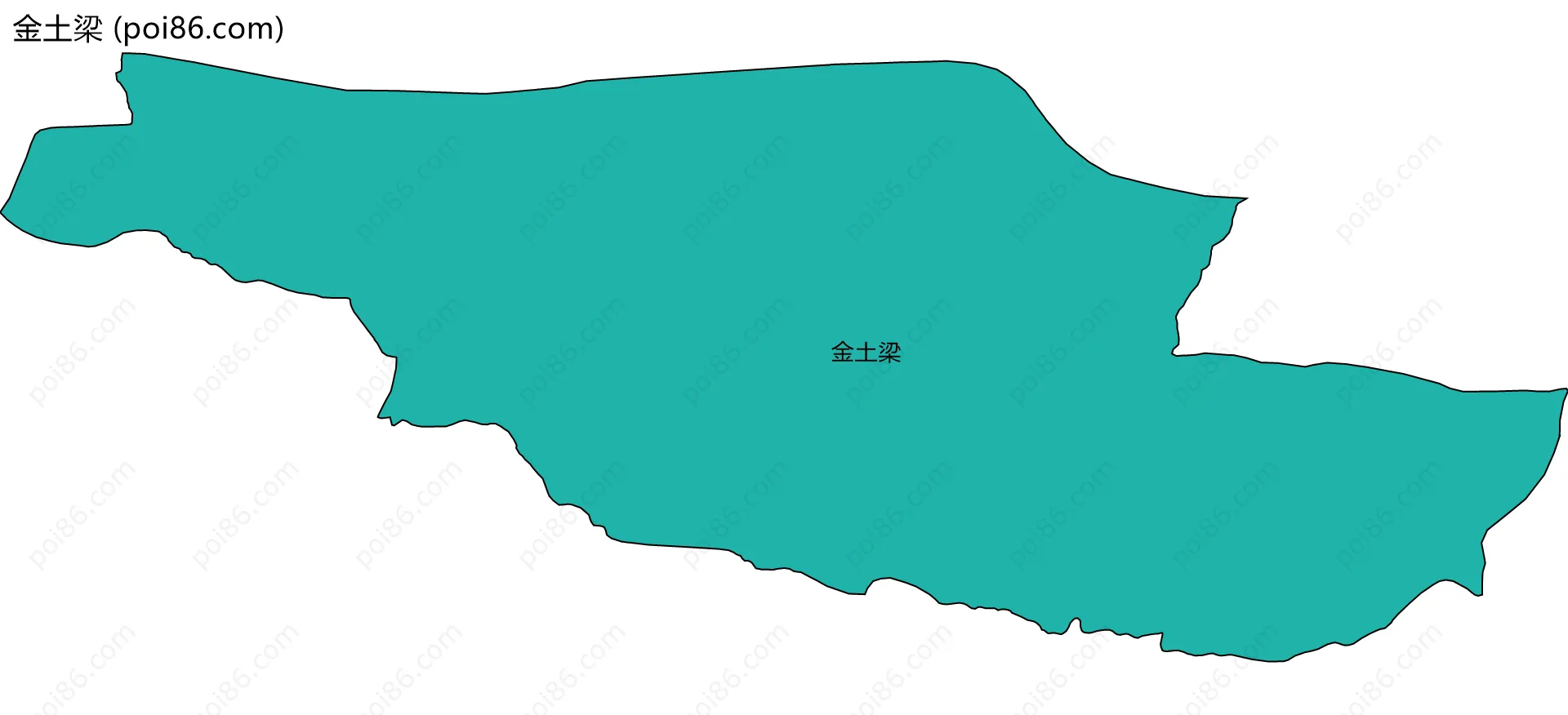 金土梁边界地图