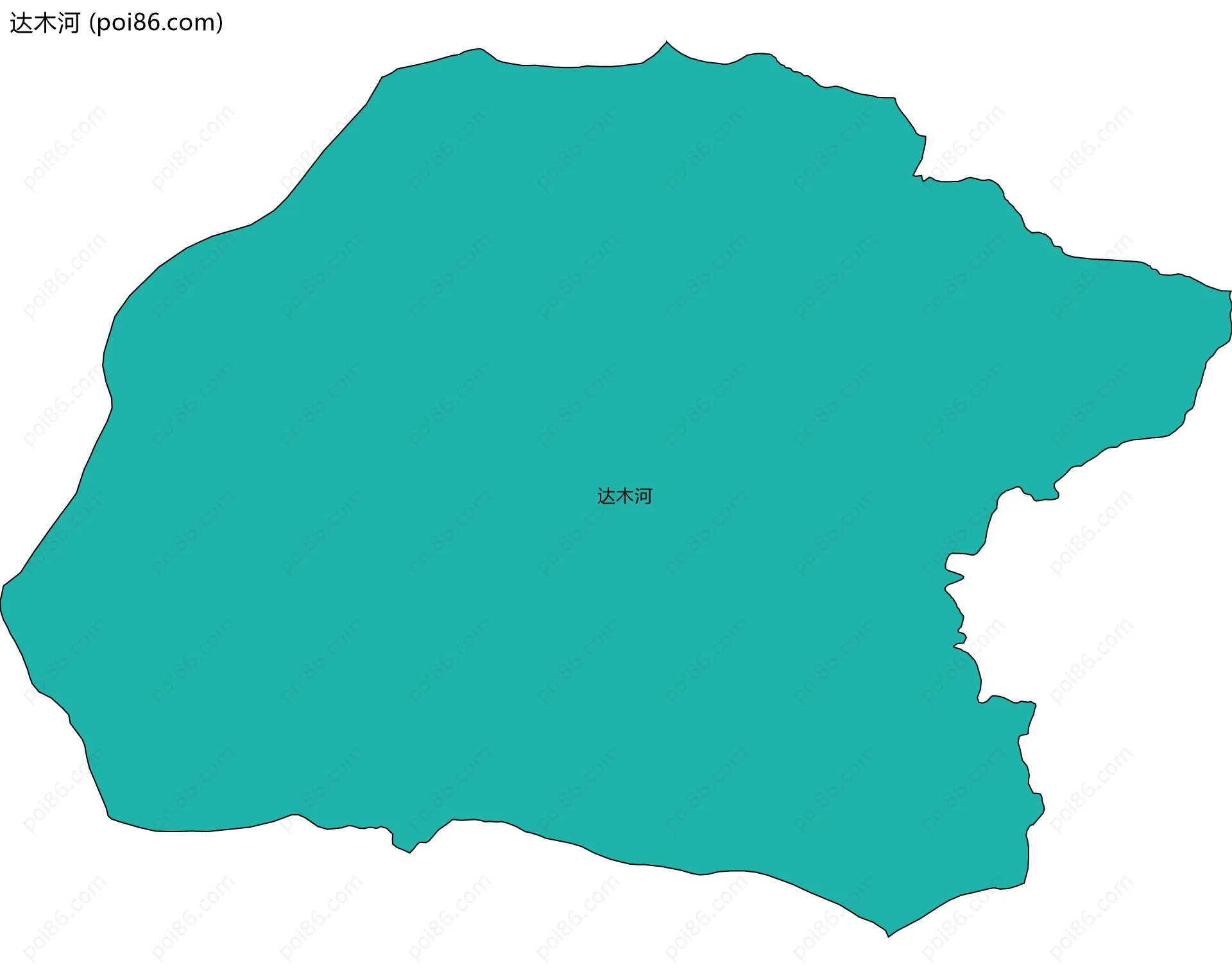 达木河边界地图