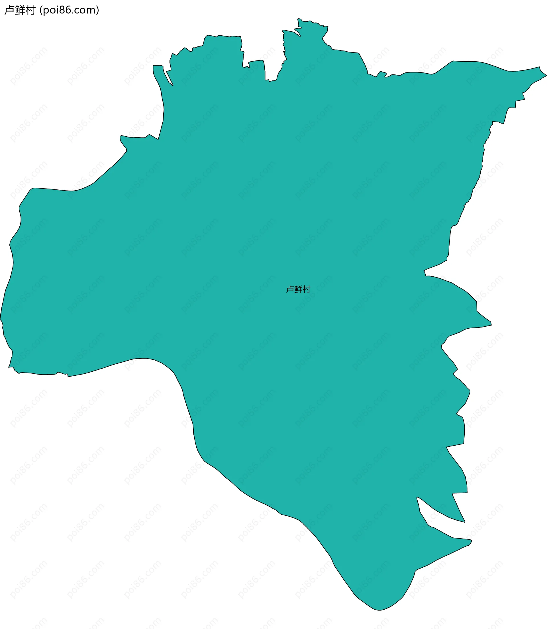 卢鲜村边界地图