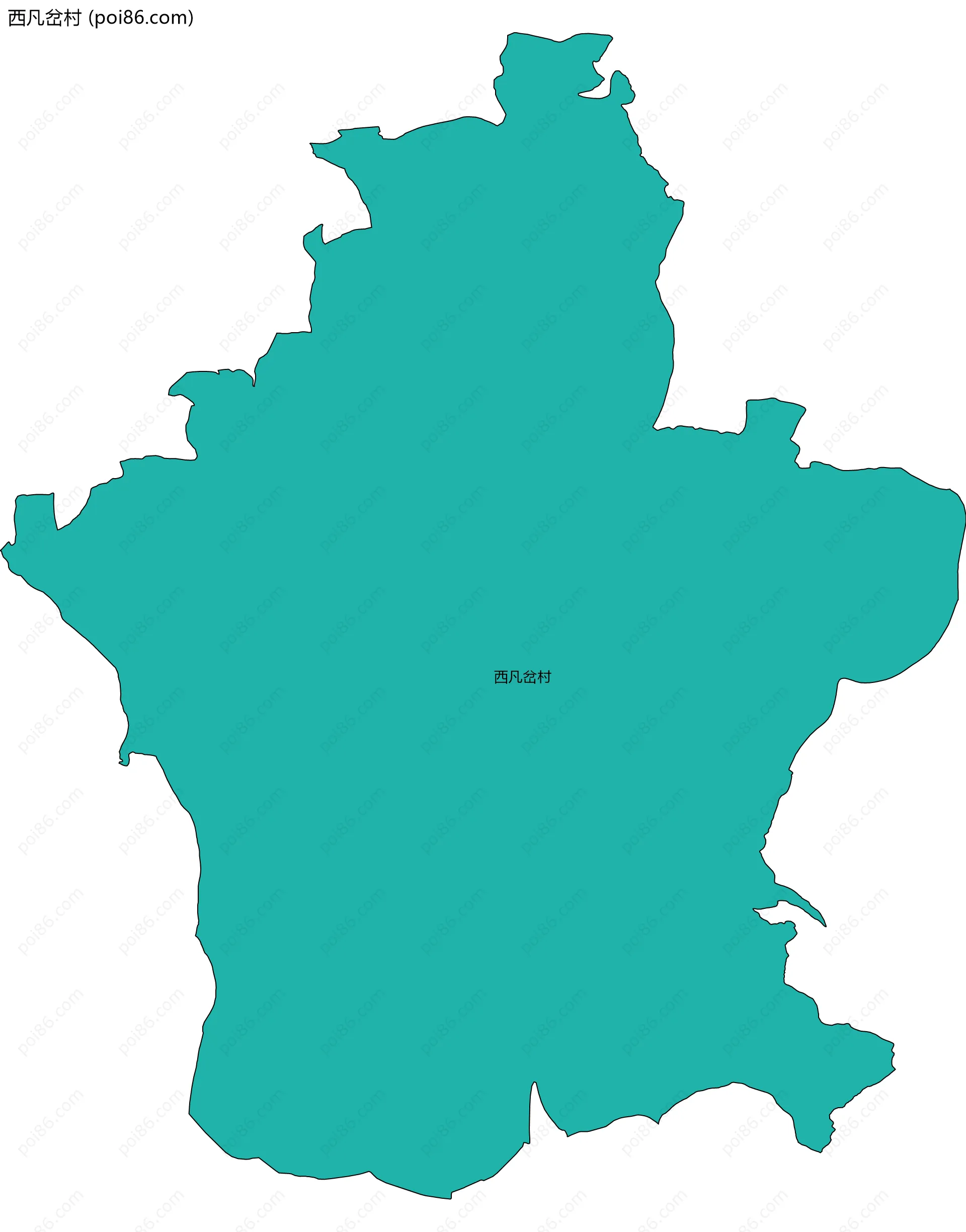 西凡岔村边界地图