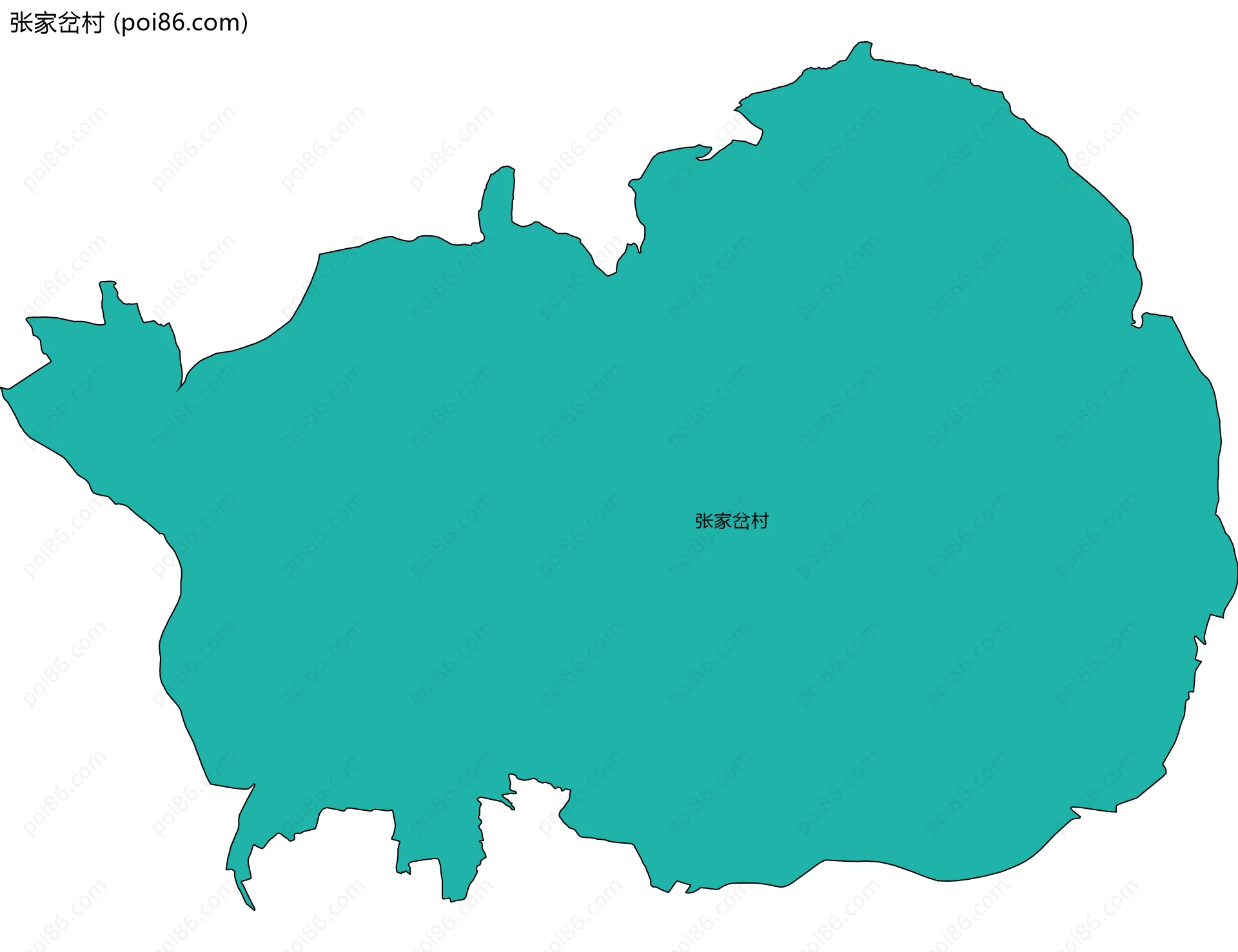 张家岔村边界地图