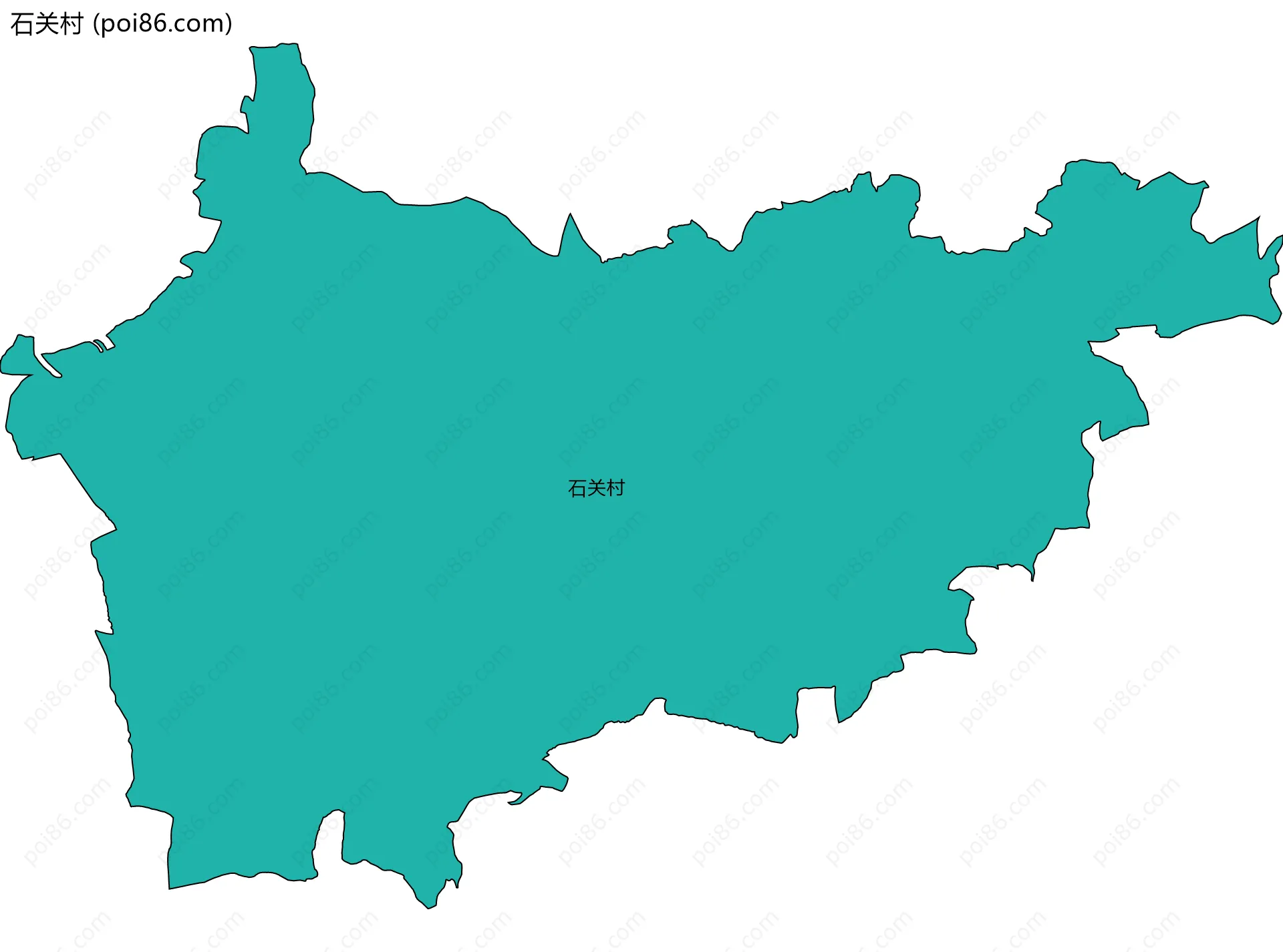 石关村边界地图