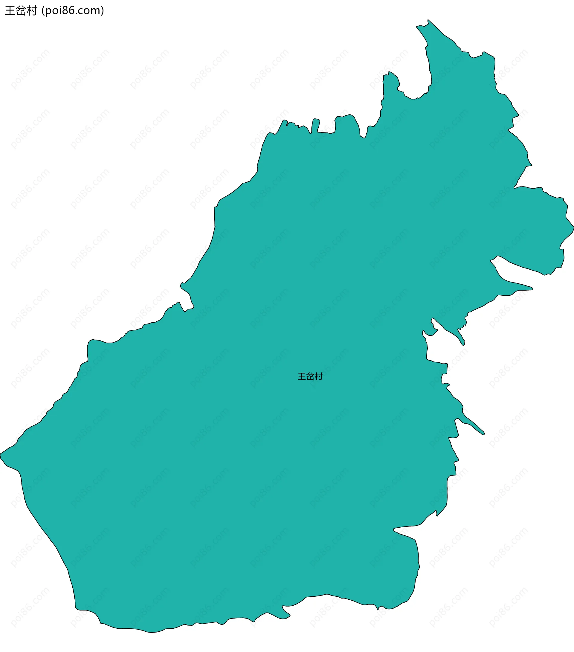 王岔村边界地图