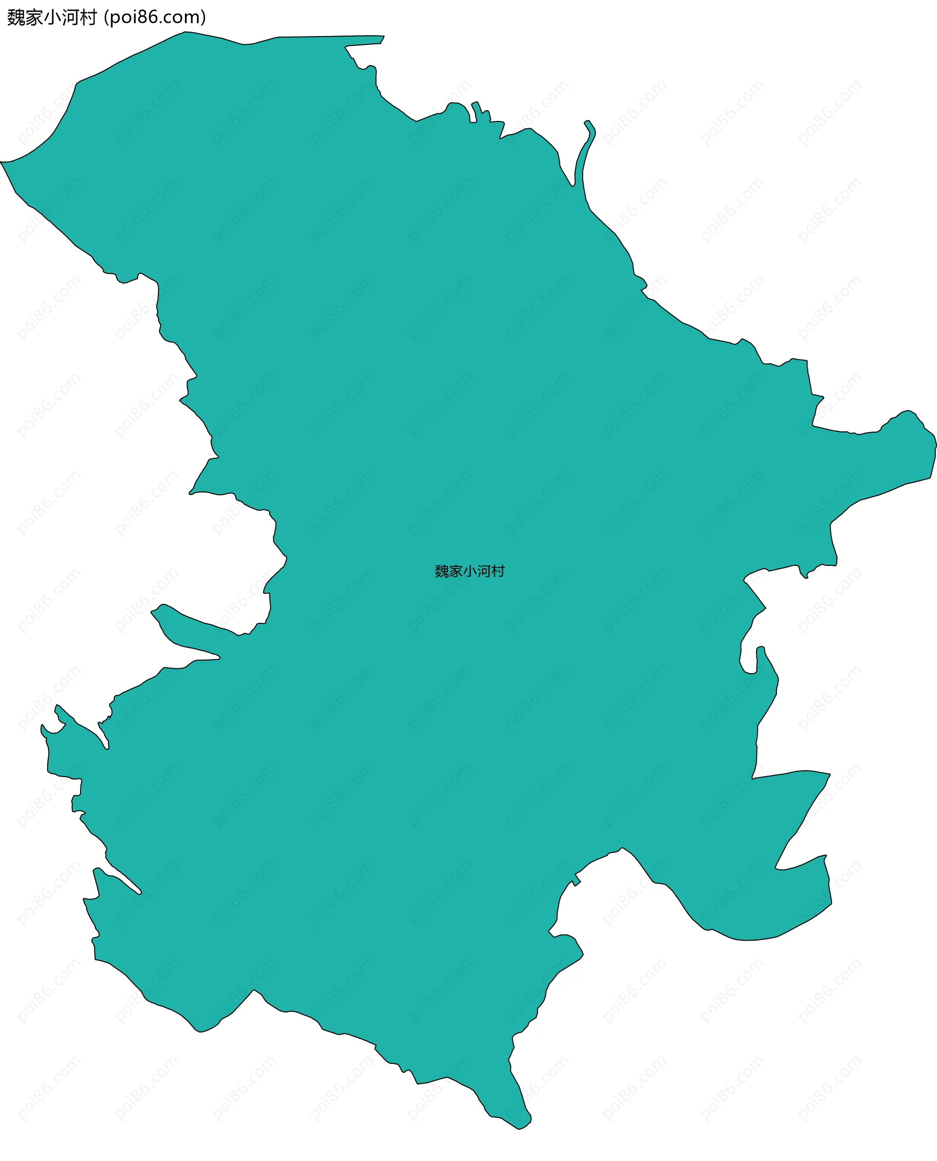 魏家小河村边界地图