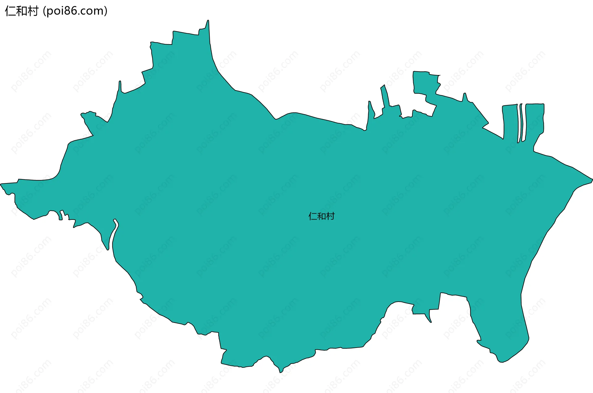 仁和村边界地图