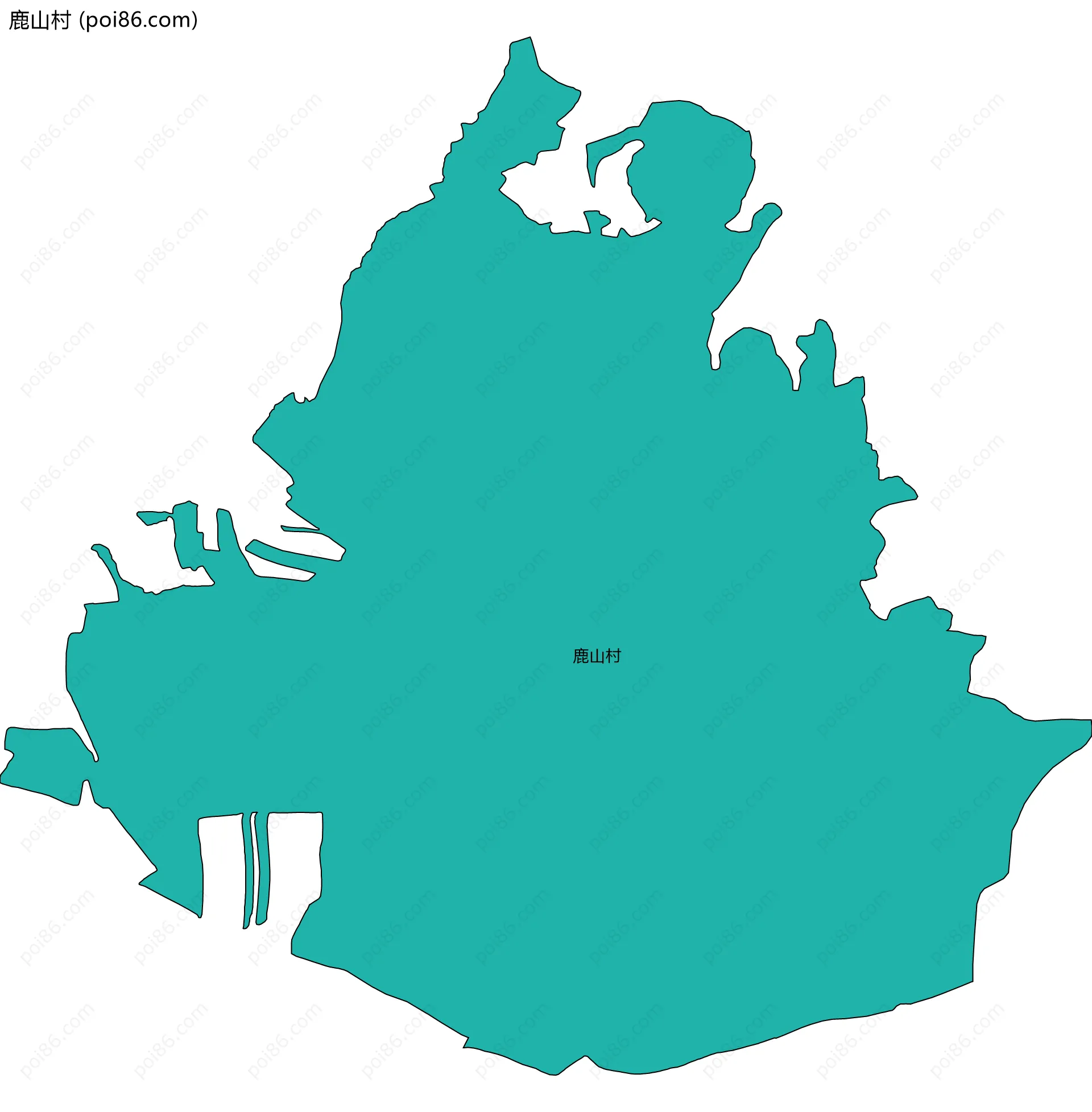 鹿山村边界地图