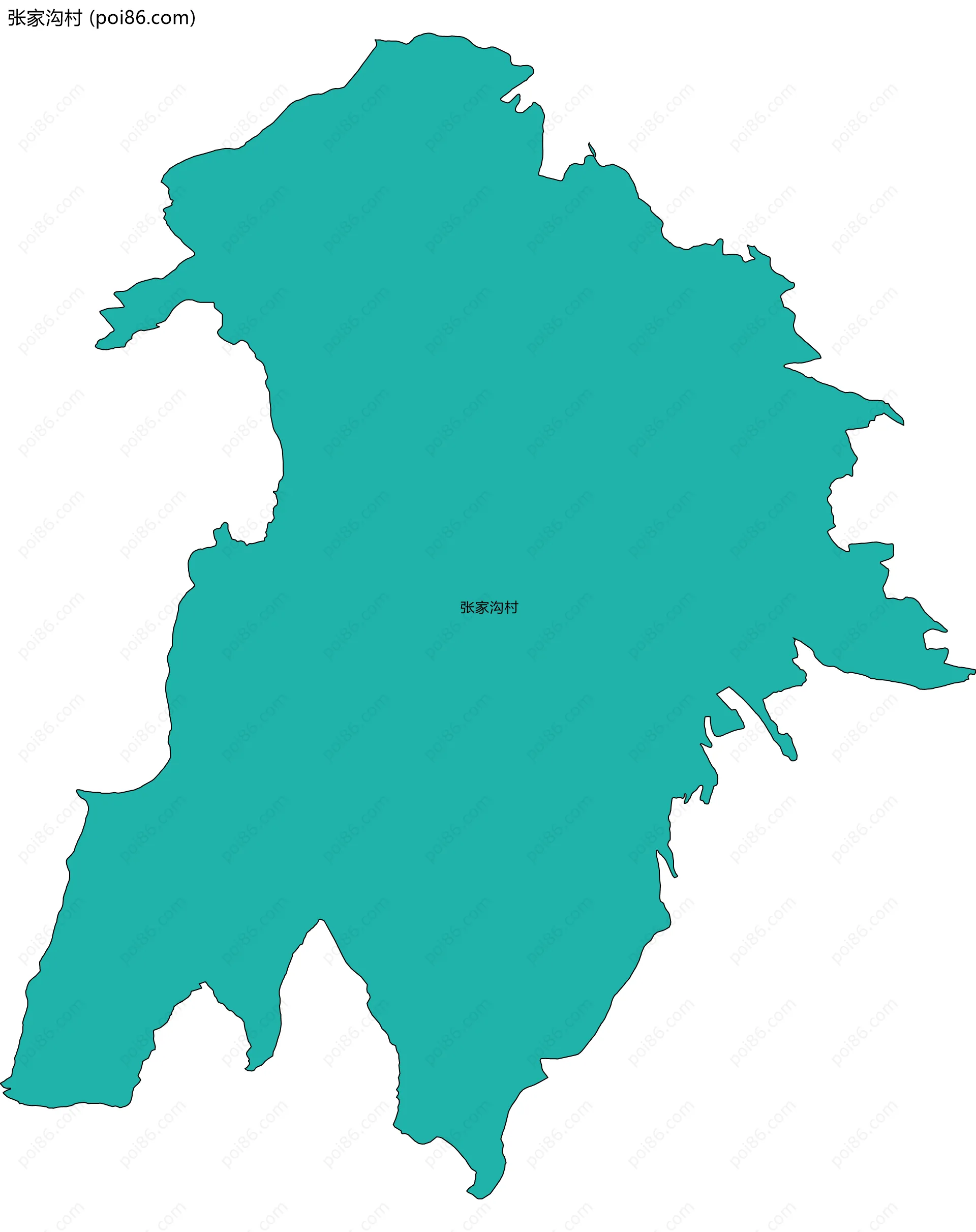张家沟村边界地图
