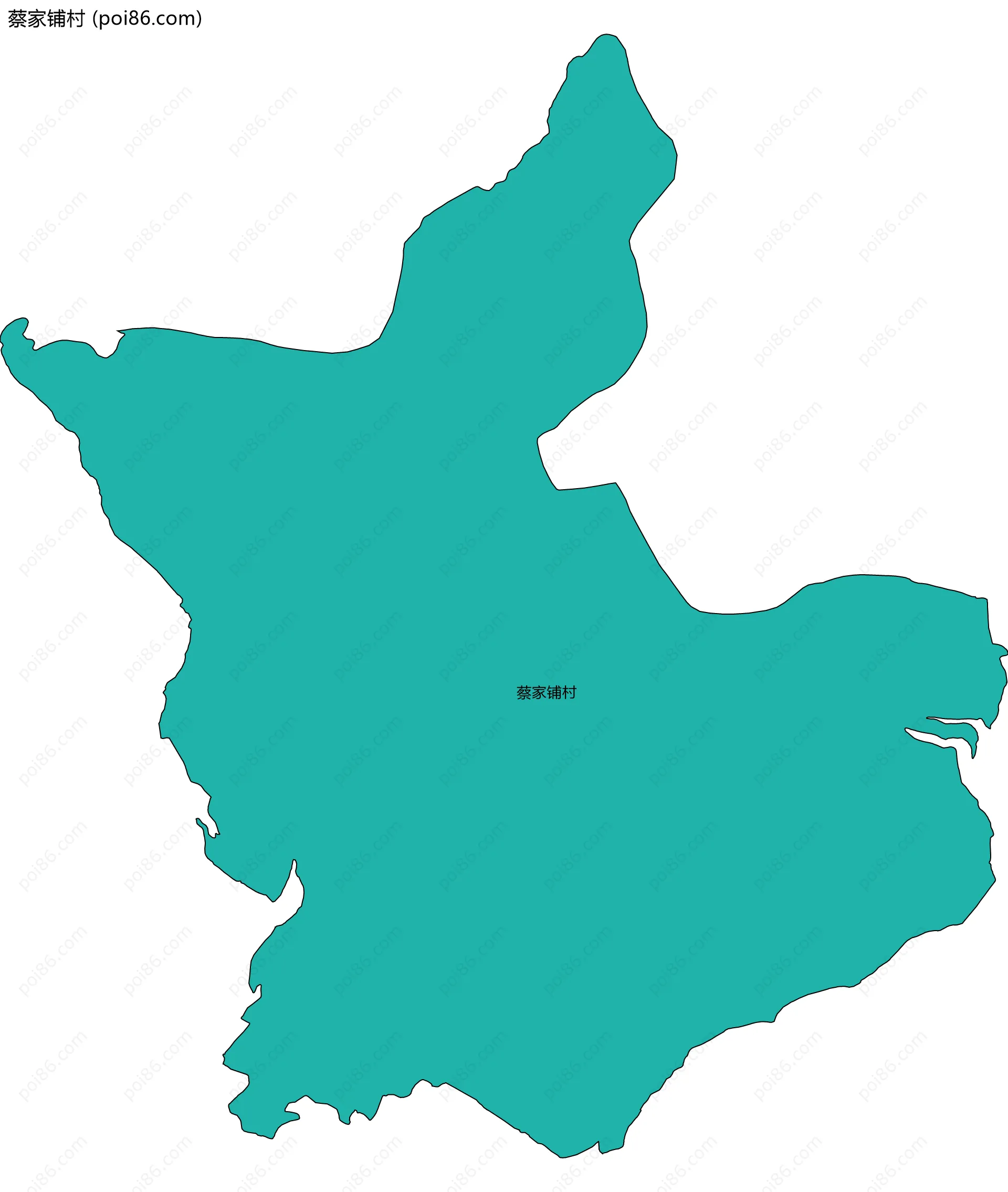 蔡家铺村边界地图