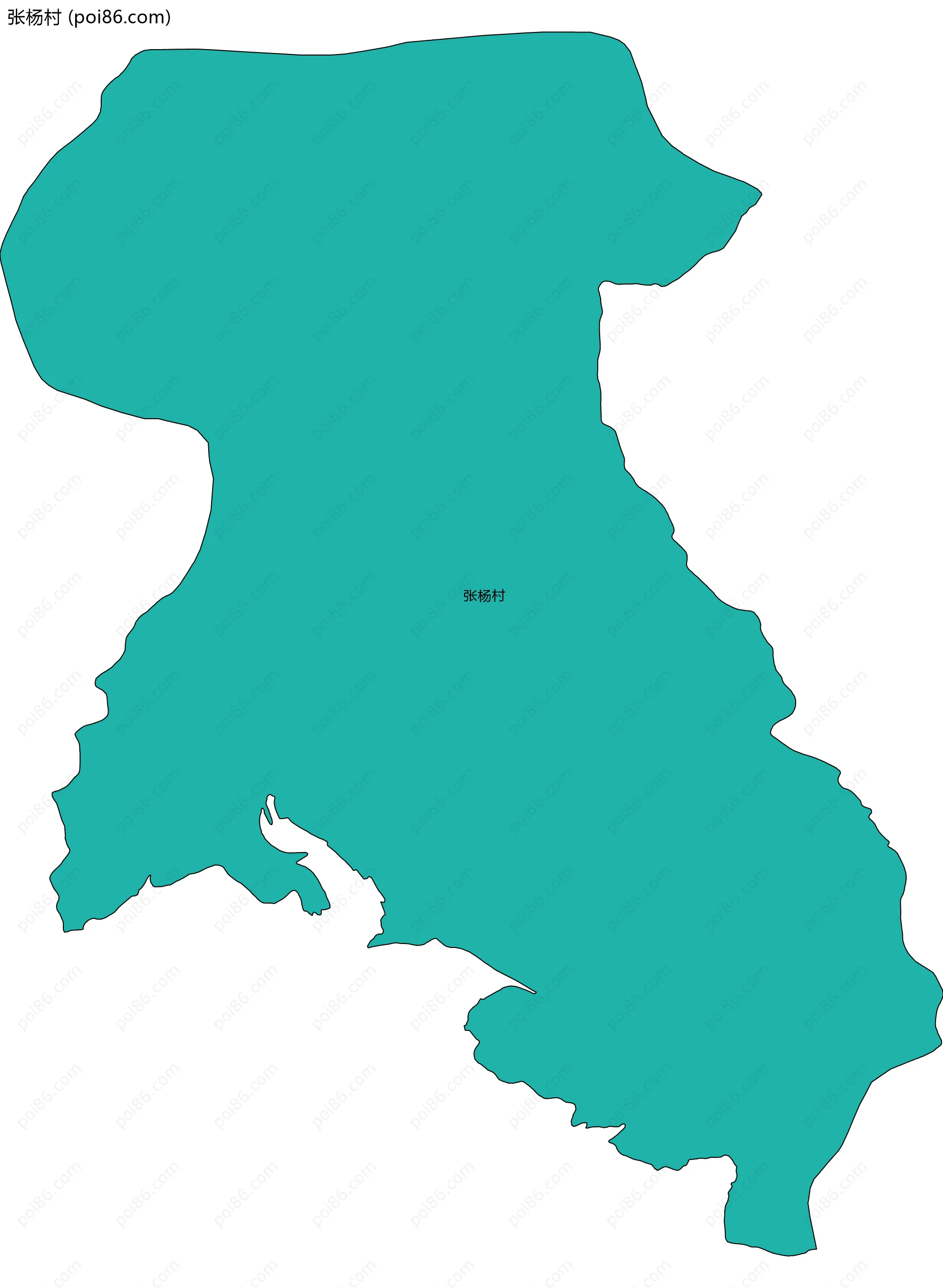 张杨村边界地图
