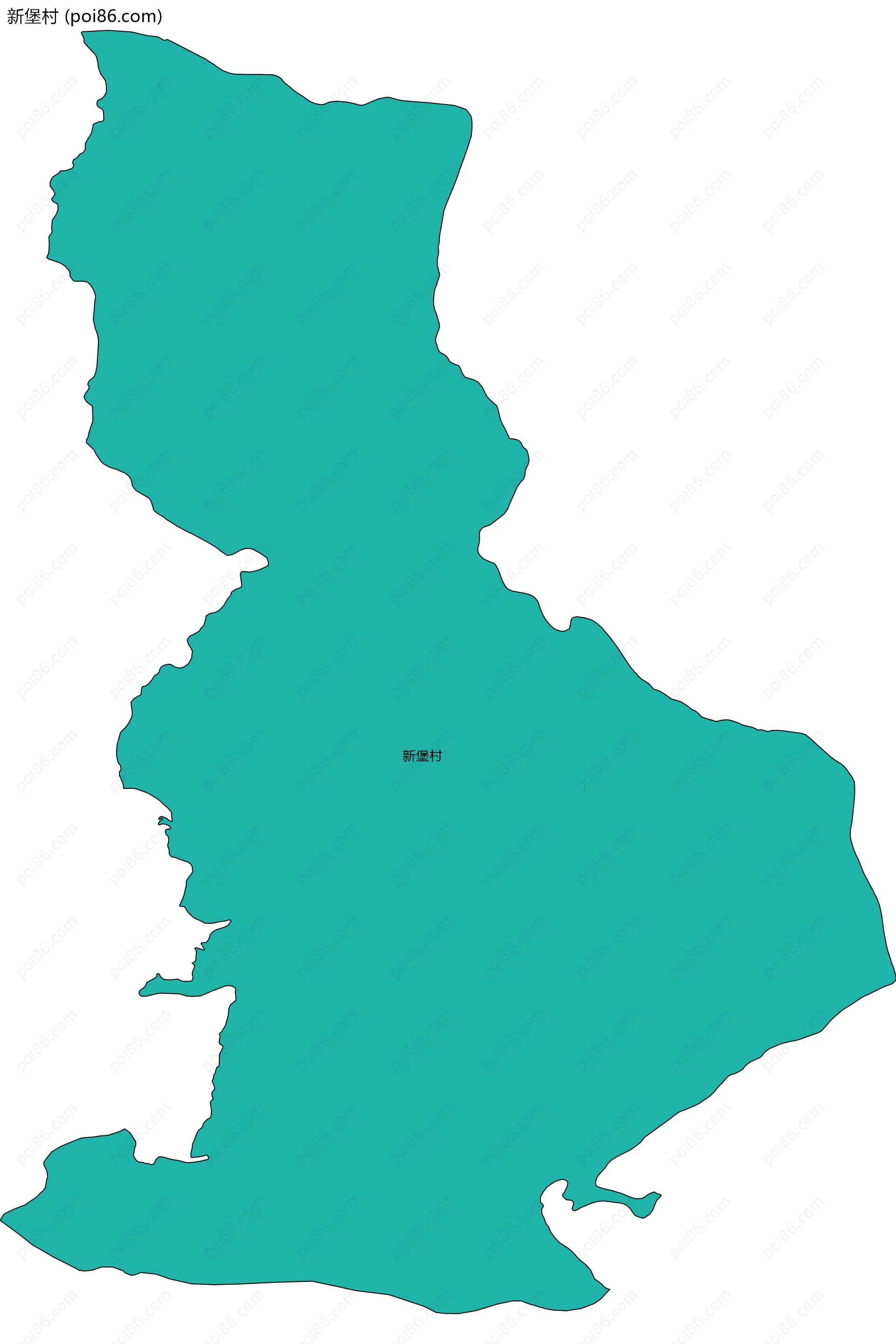新堡村边界地图