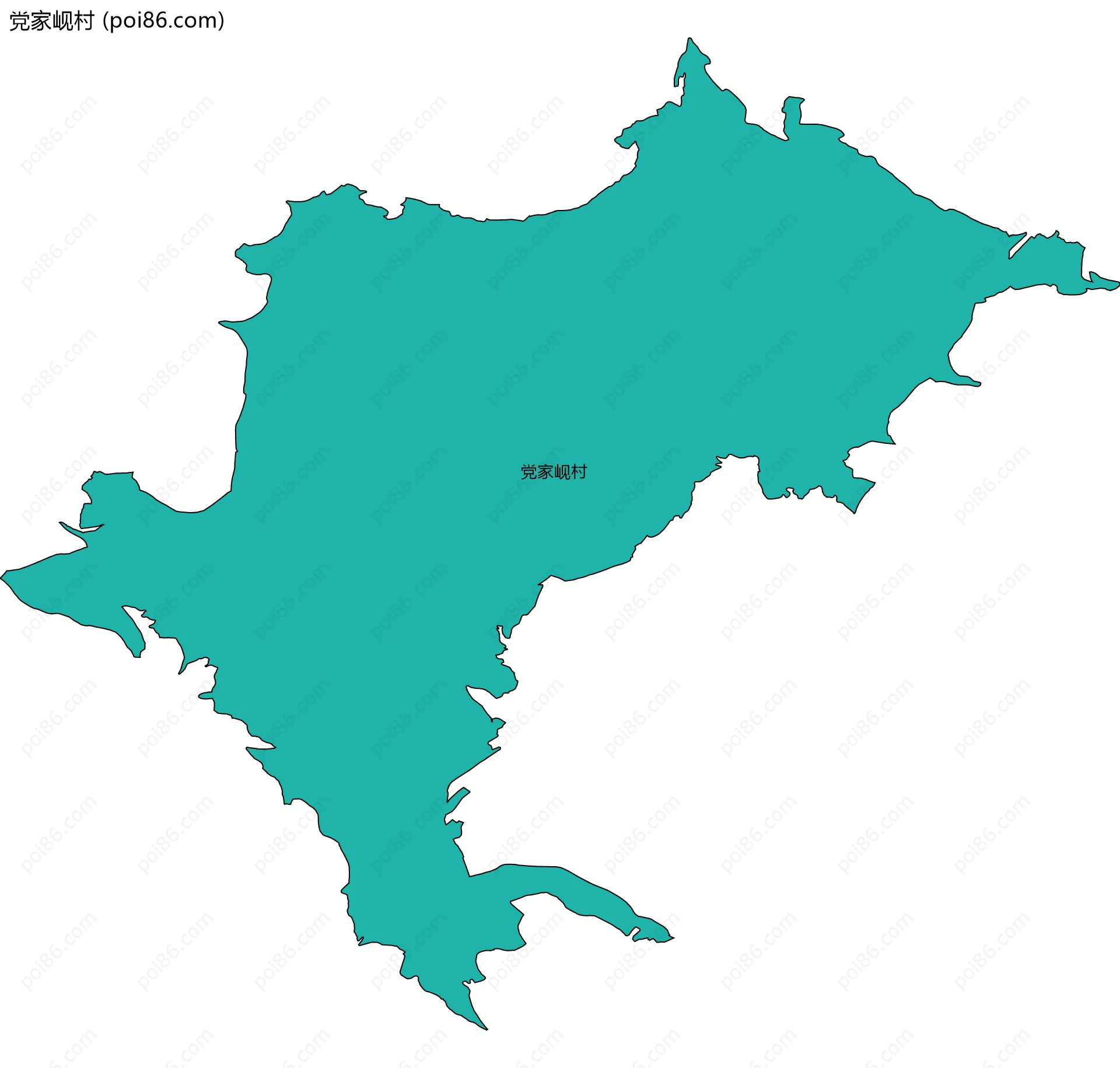 党家岘村边界地图