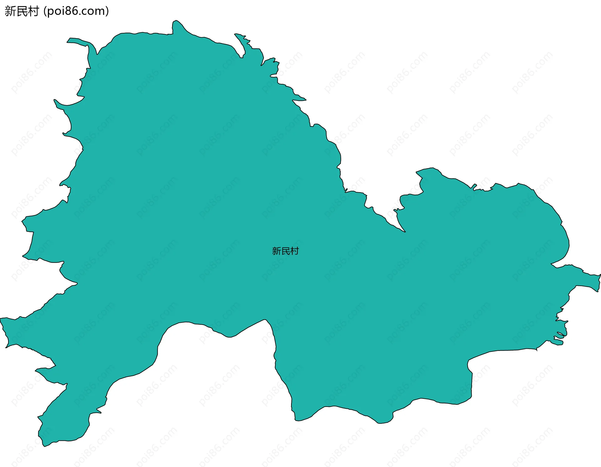 新民村边界地图
