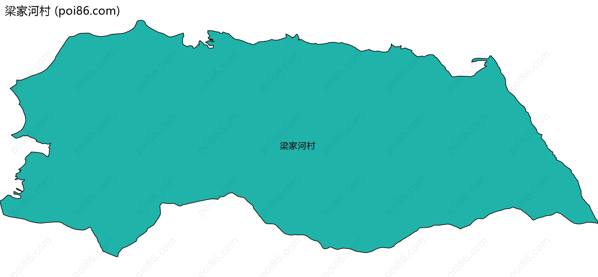 梁家河村边界地图