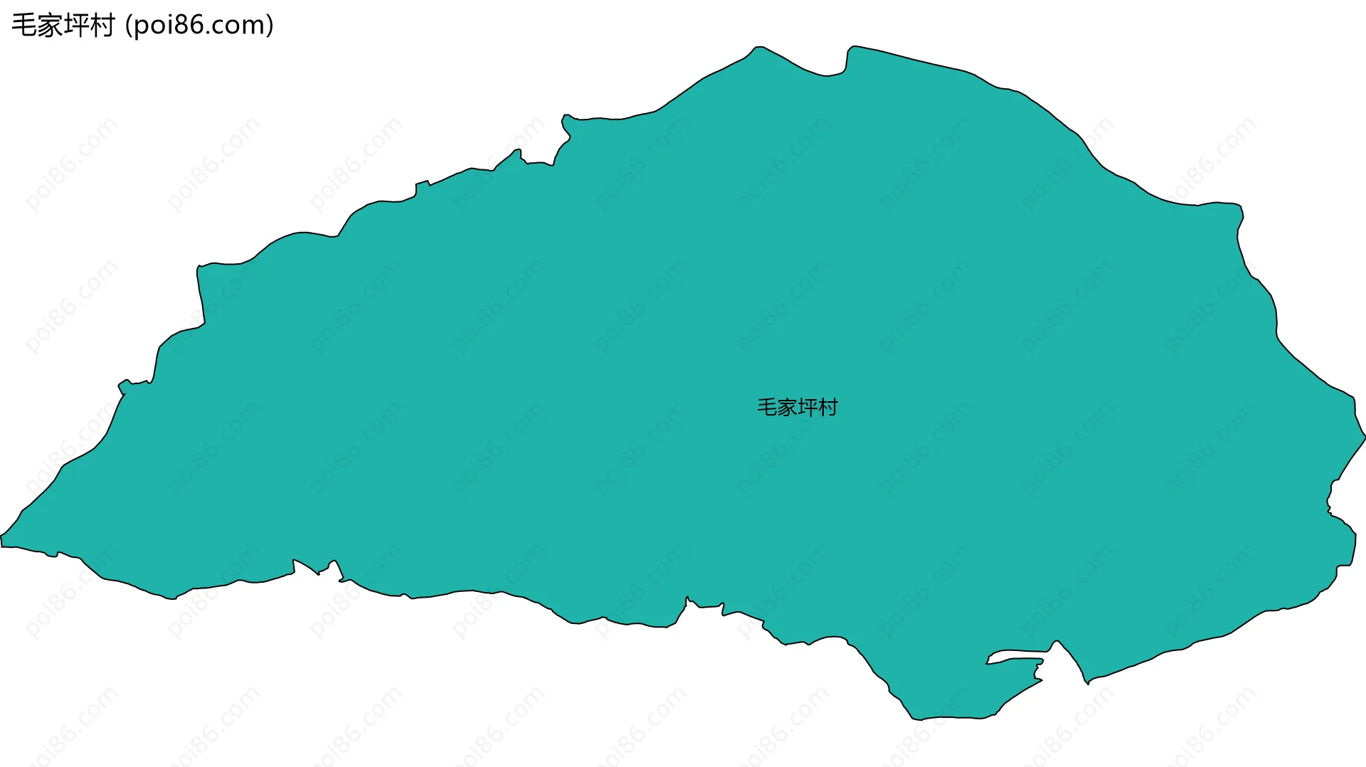 毛家坪村边界地图