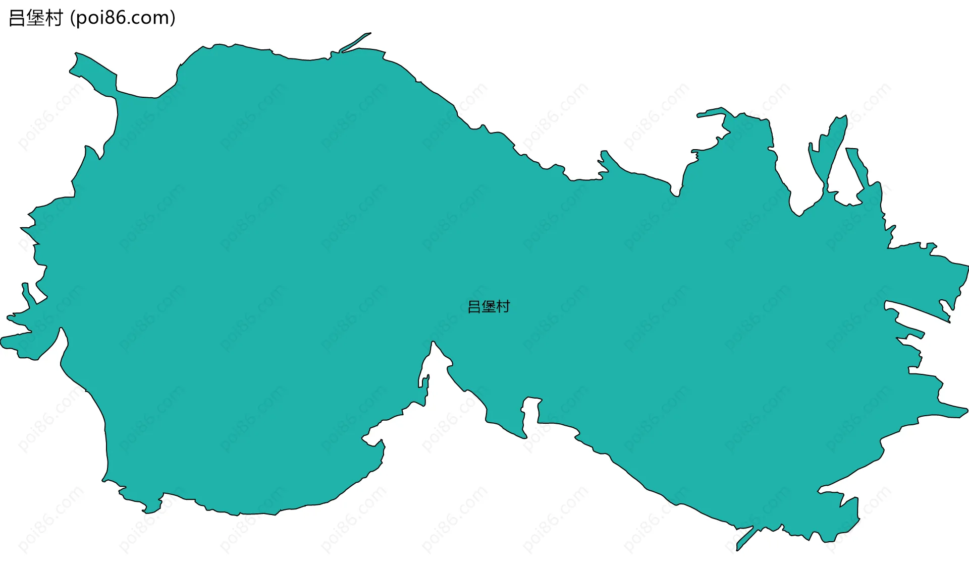 吕堡村边界地图