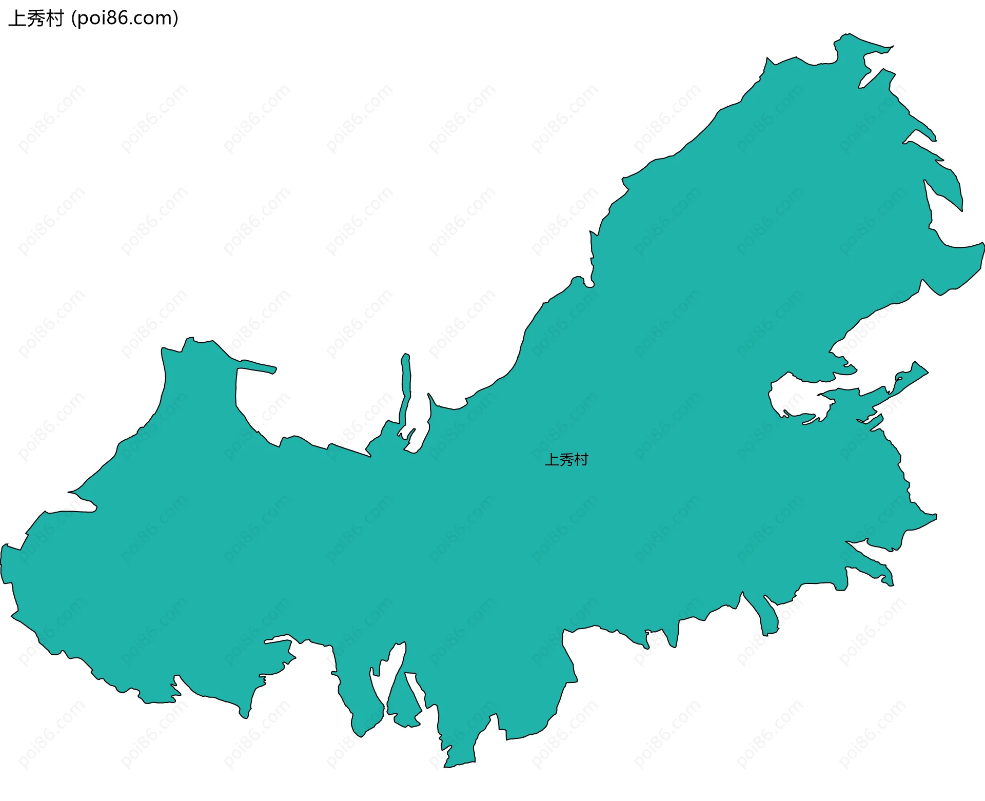 上秀村边界地图