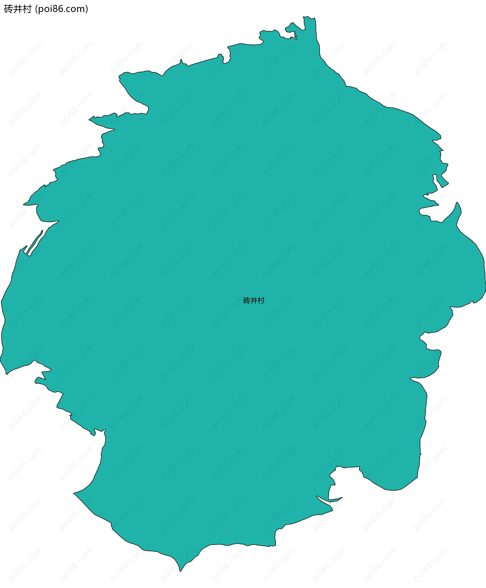 砖井村边界地图
