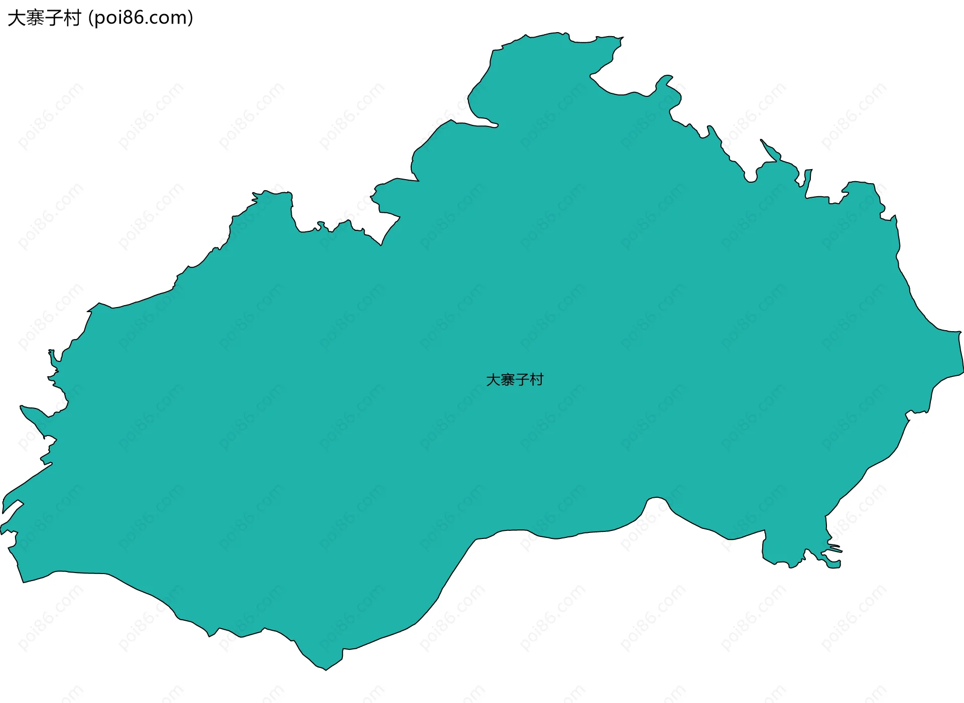 大寨子村边界地图