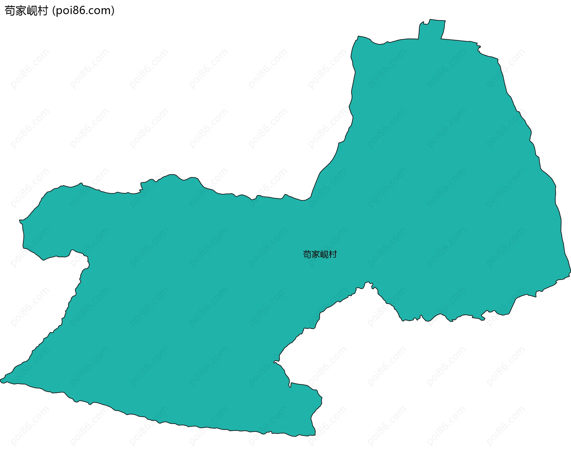 苟家岘村边界地图