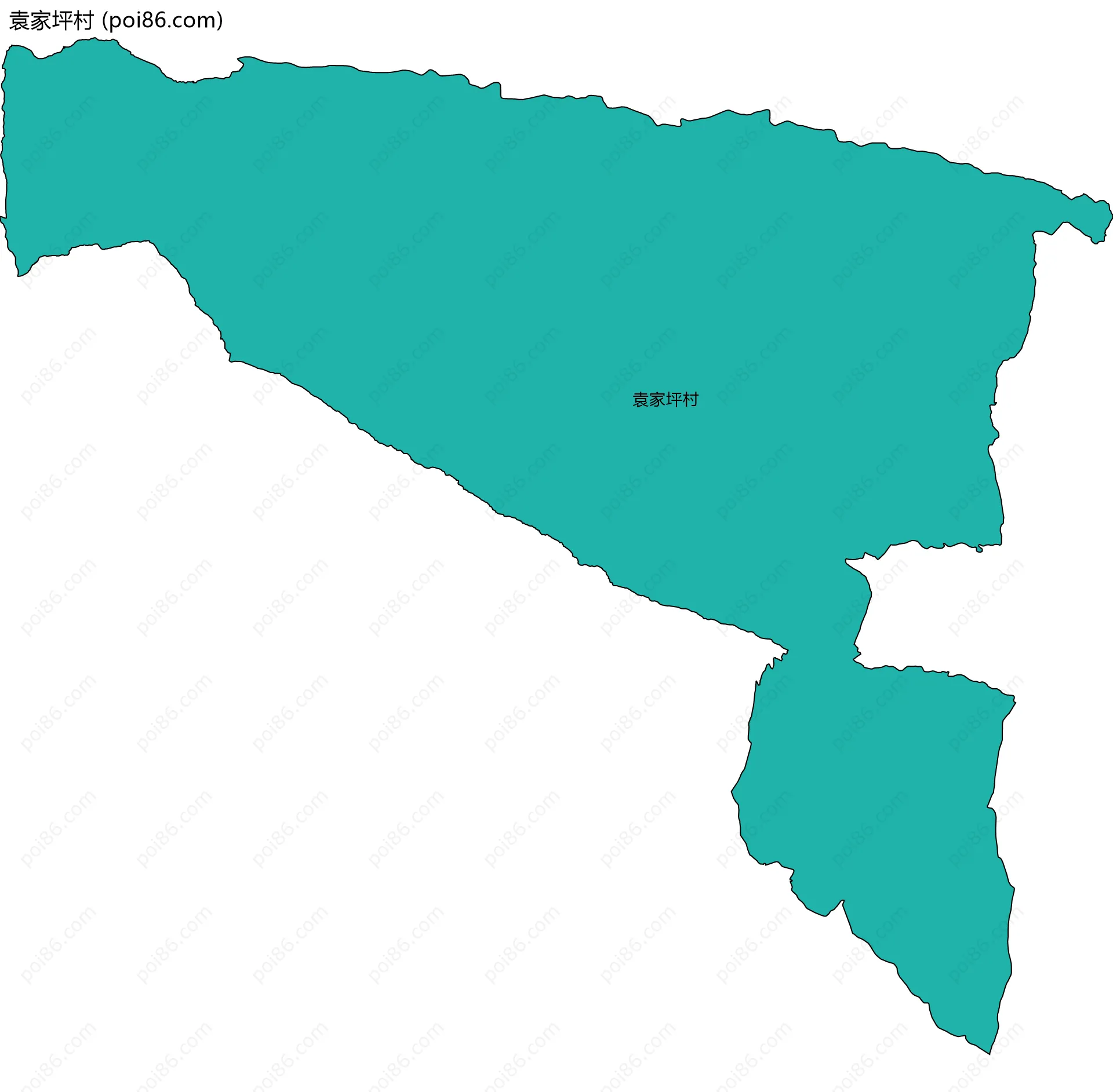 袁家坪村边界地图