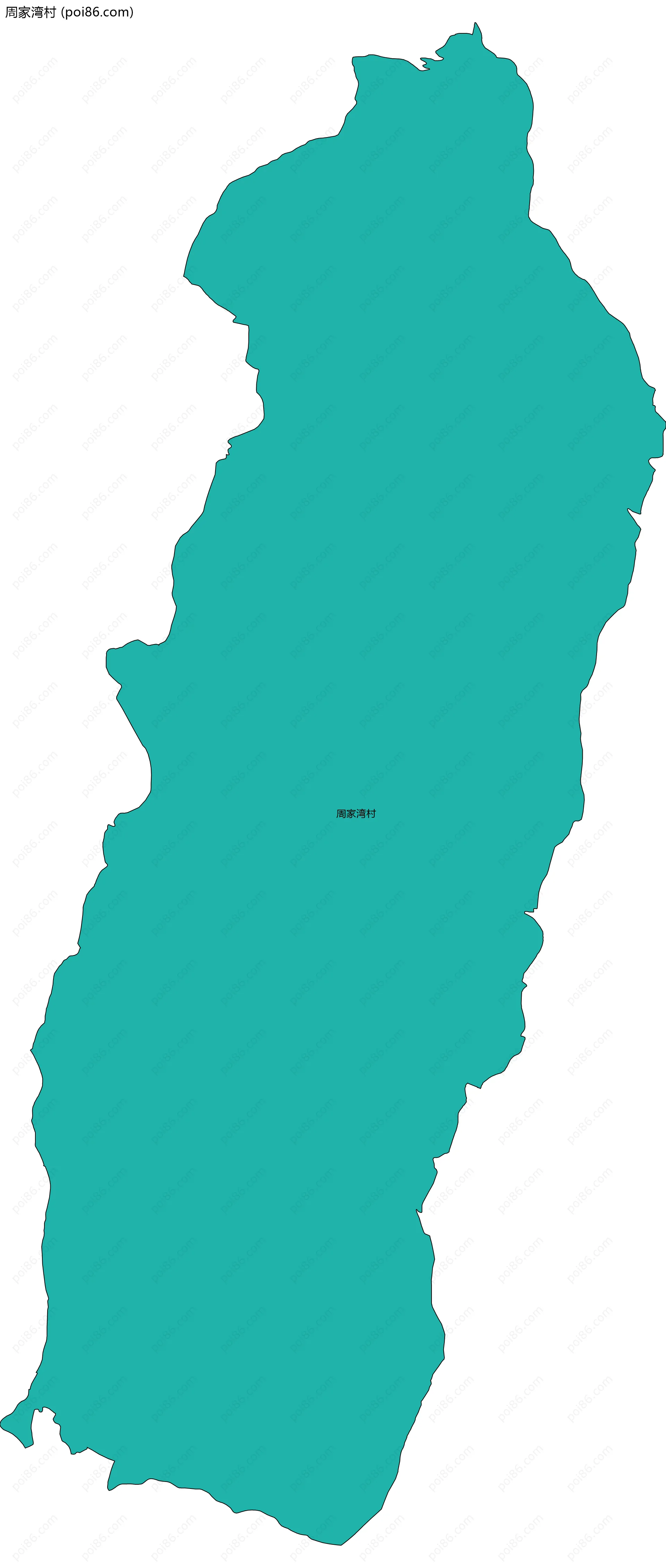 周家湾村边界地图