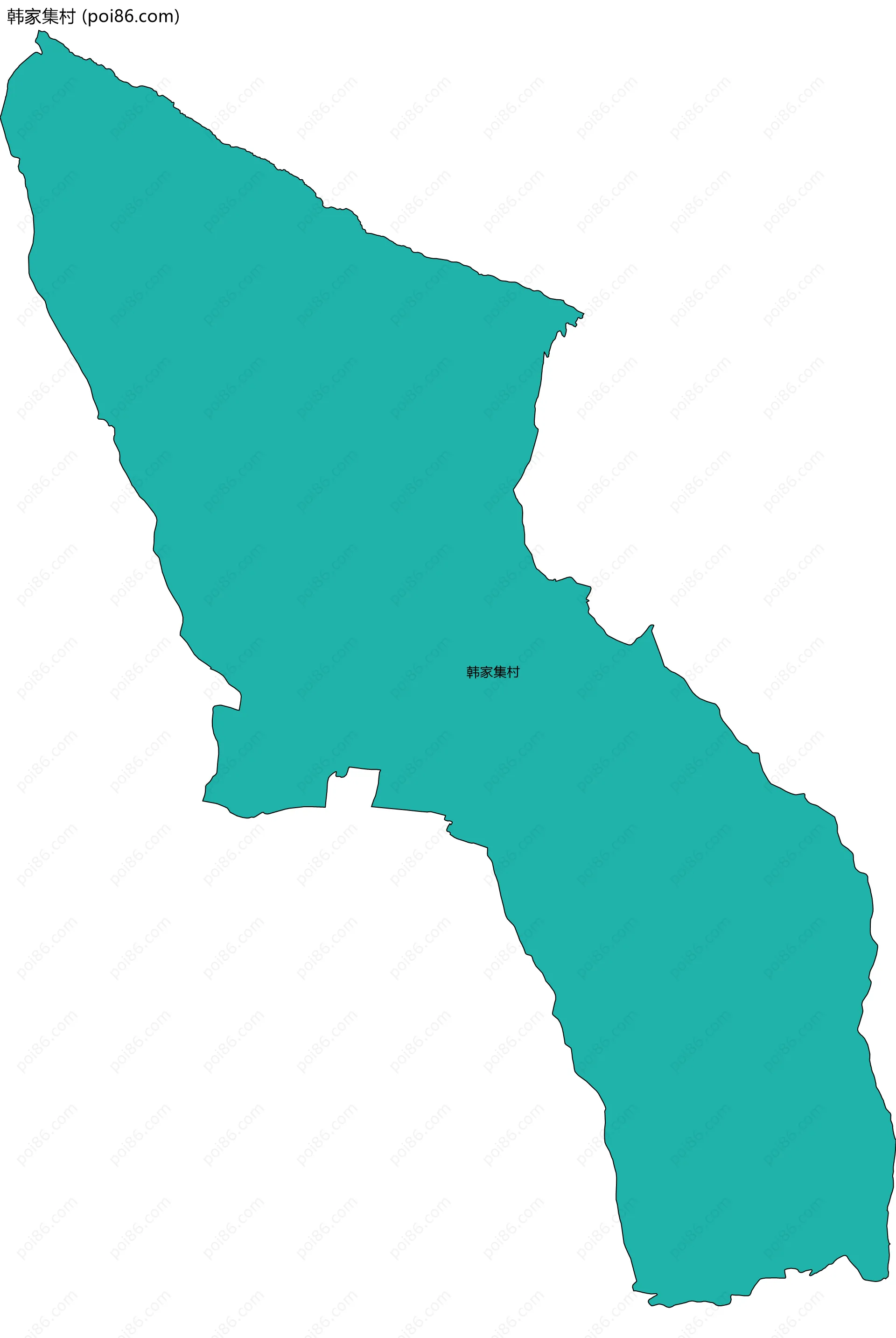 韩家集村边界地图