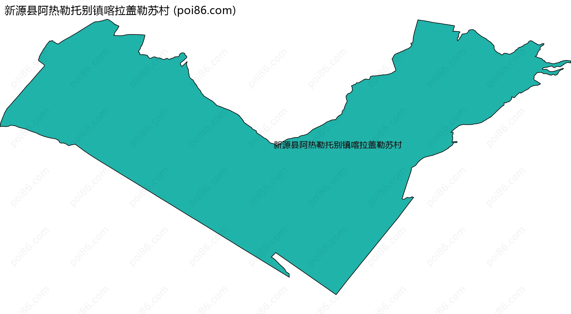 新源县阿热勒托别镇喀拉盖勒苏村边界地图