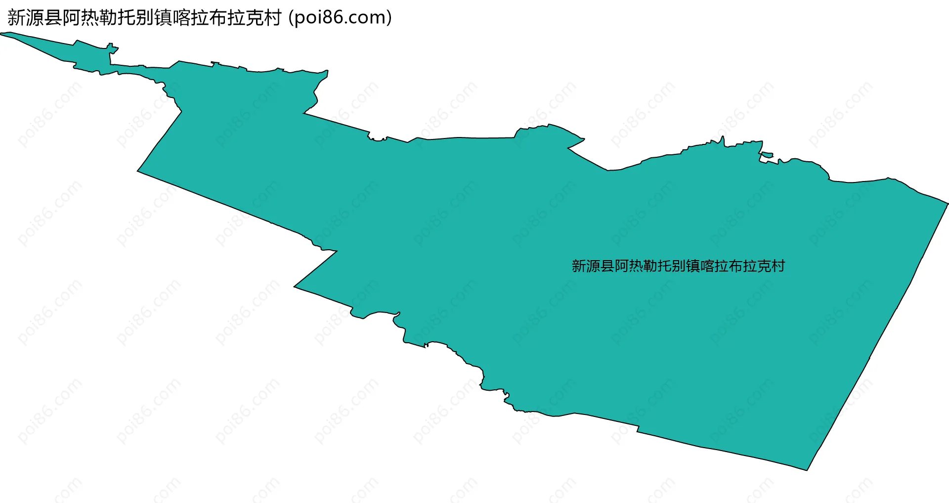 新源县阿热勒托别镇喀拉布拉克村边界地图