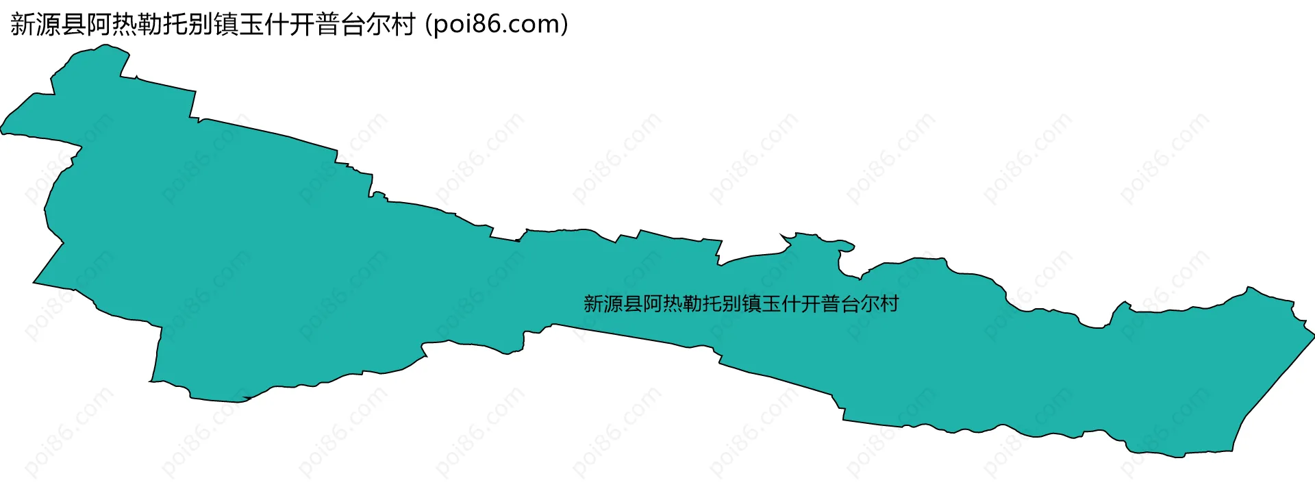 新源县阿热勒托别镇玉什开普台尔村边界地图