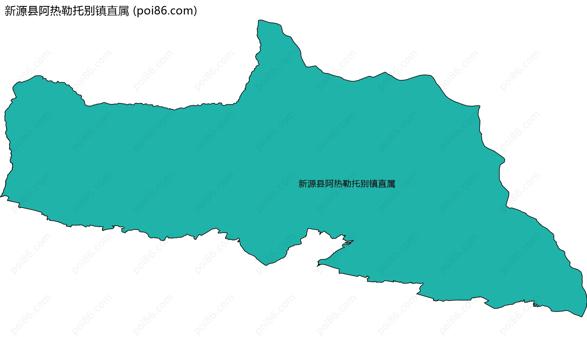 新源县阿热勒托别镇直属边界地图